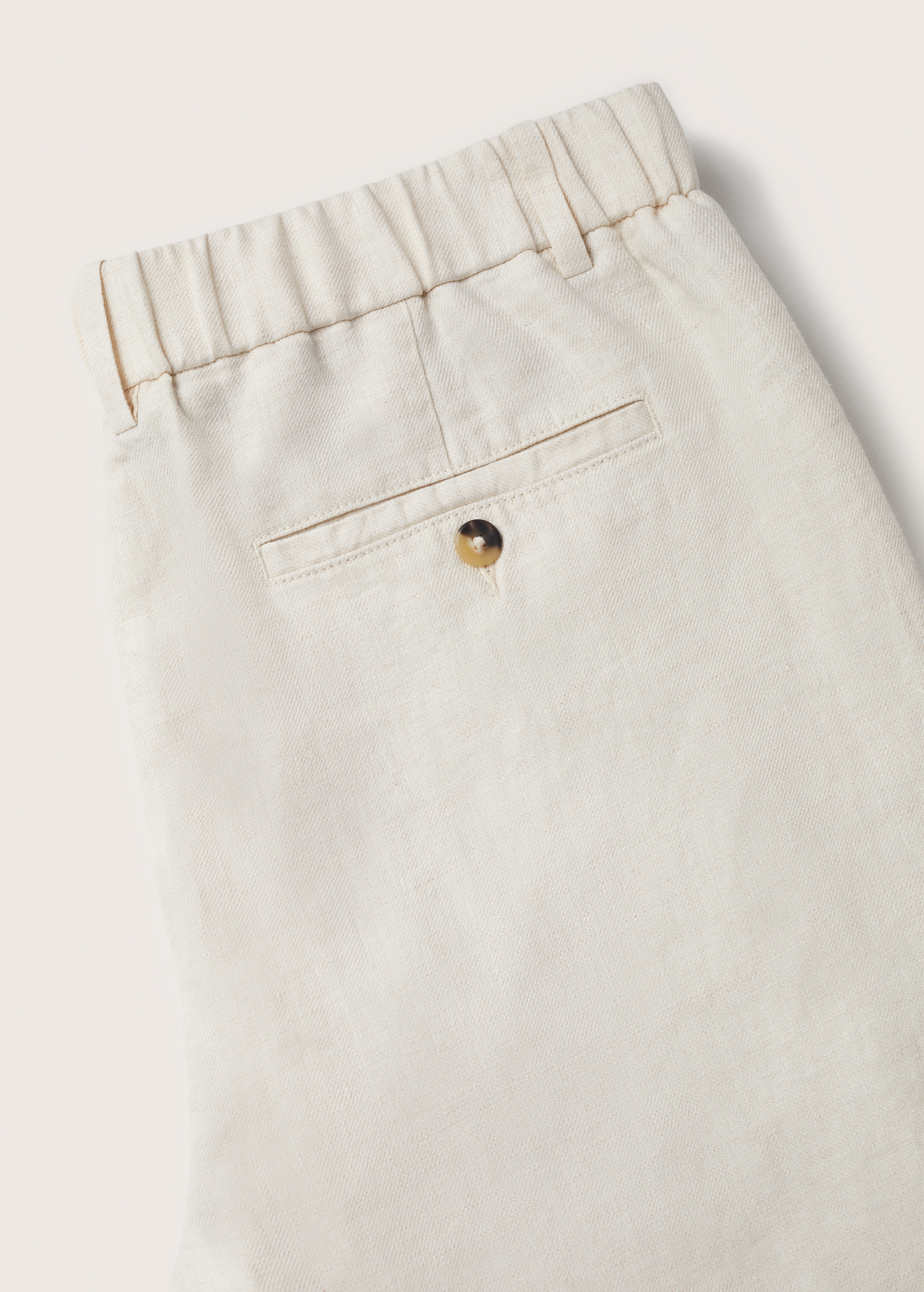 Elastic waist linen Bermuda shorts - Details of the article 8