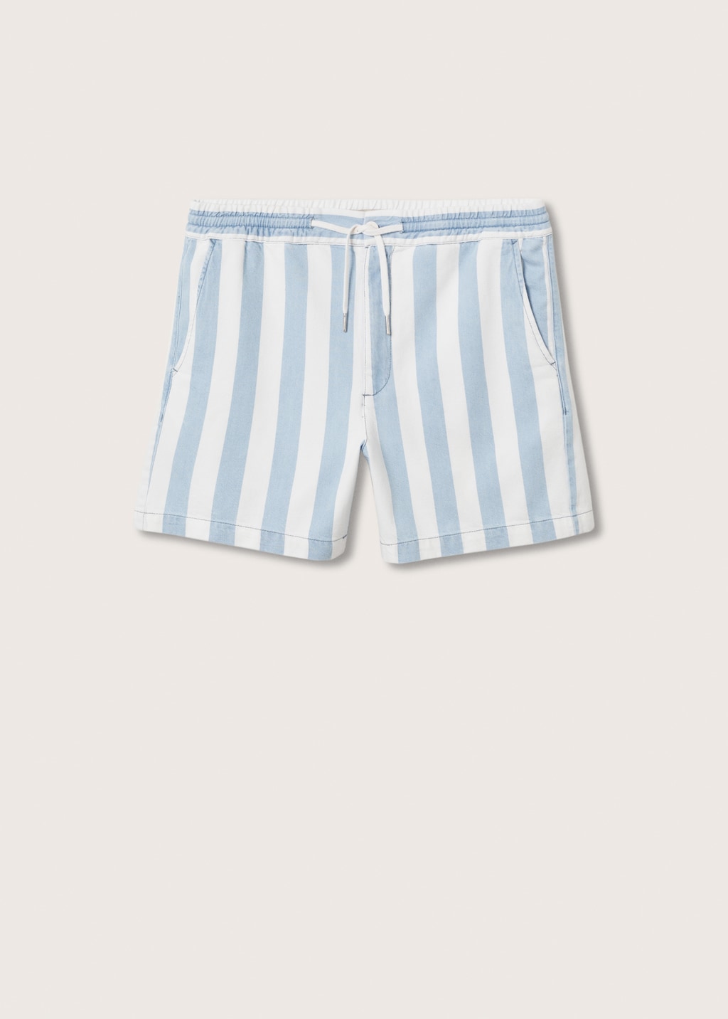 Striped denim shorts - Article without model