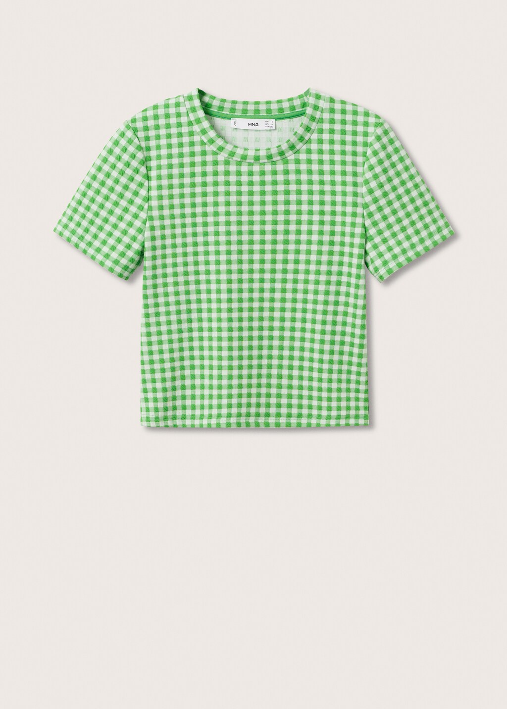 Gingham check t shirt