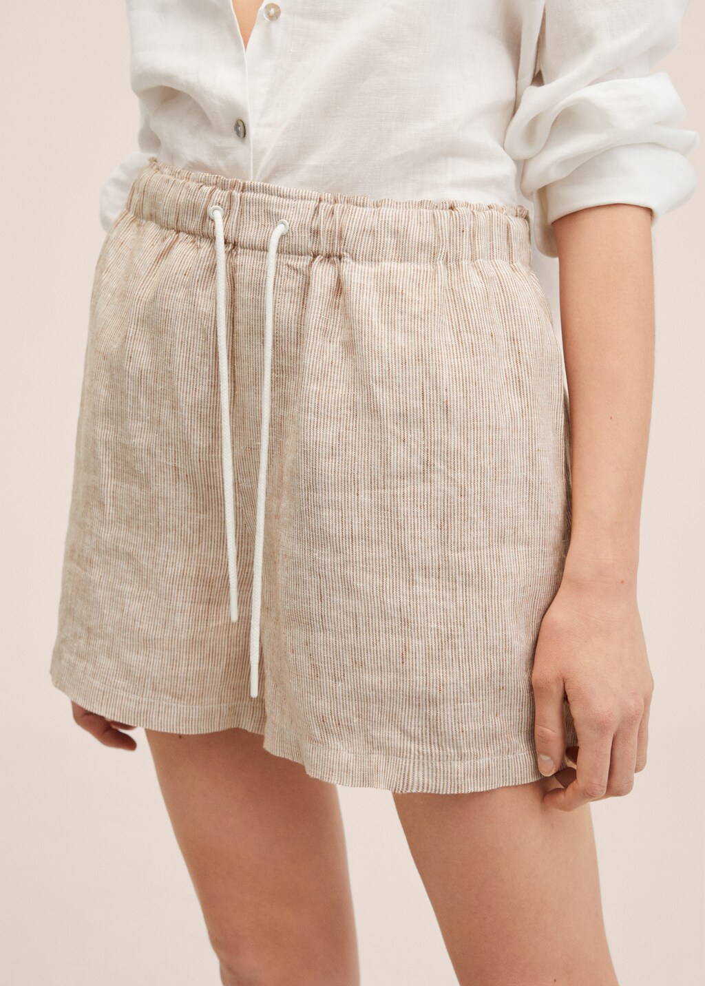 100% linen shorts - Medium plane