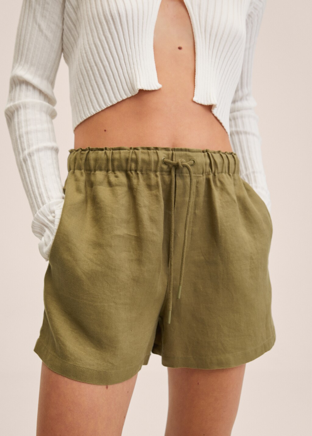 100% linen shorts - Medium plane