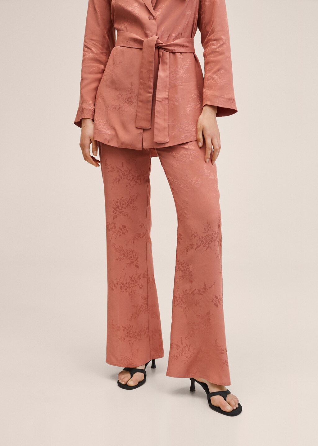 Flared floral-print trousers - Details of the article 2