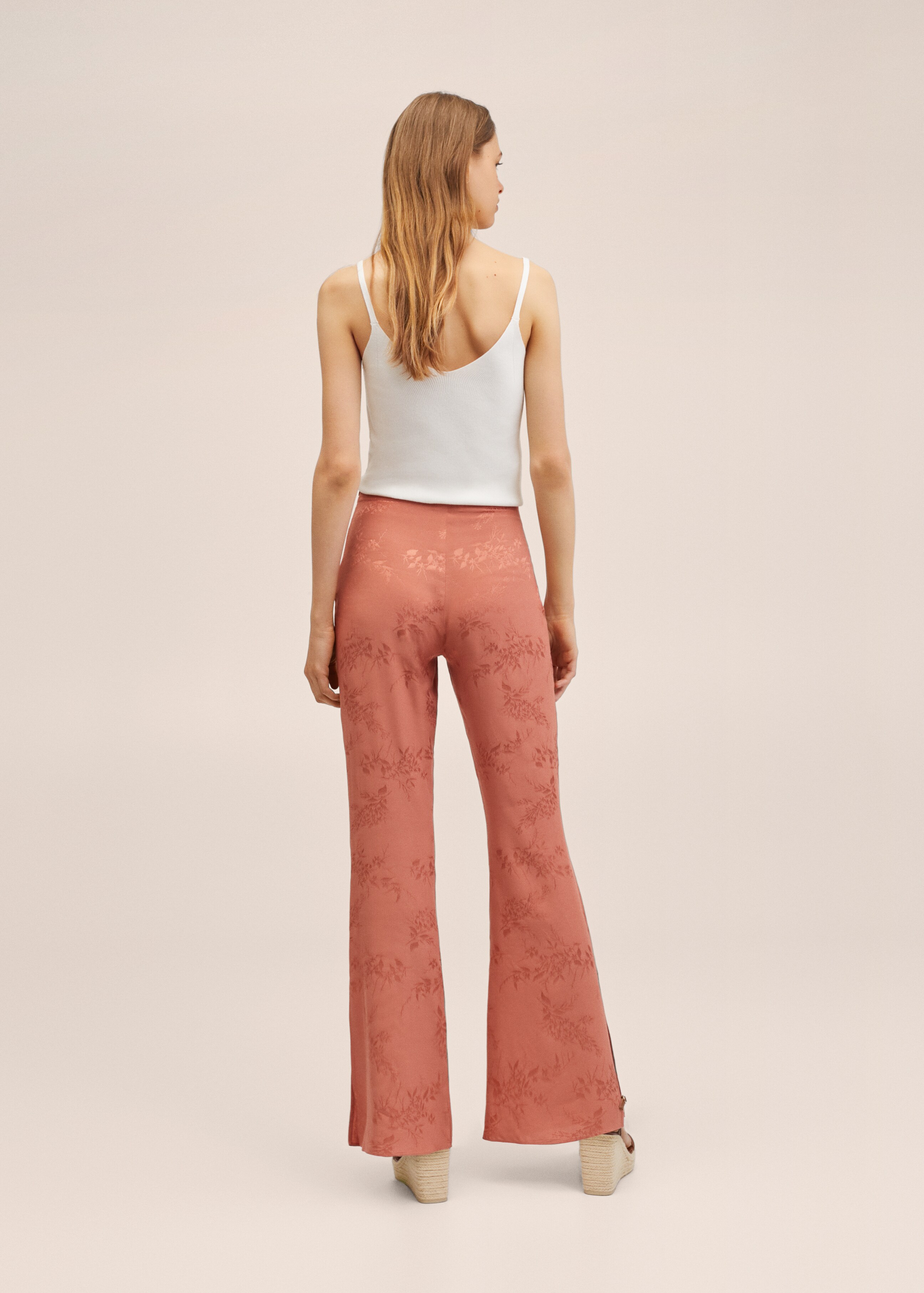 Flared floral-print trousers - Reverse of the article