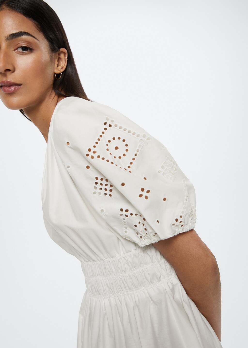 Embroidered cotton dress - Details of the article 1