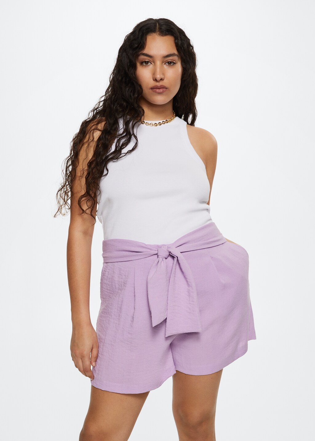 Bow flowy shorts - Details of the article 3