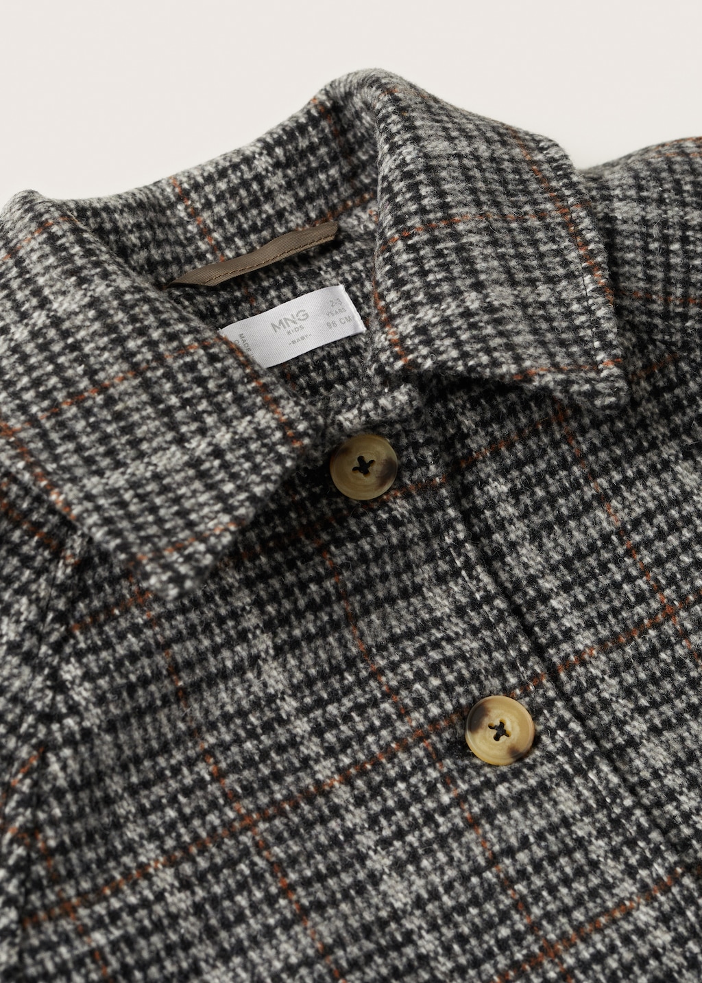 Checked structured coat - Details of the article 8