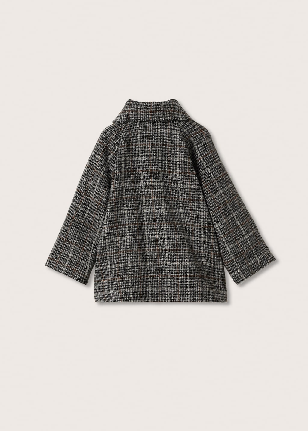 Checked structured coat - Reverse of the article