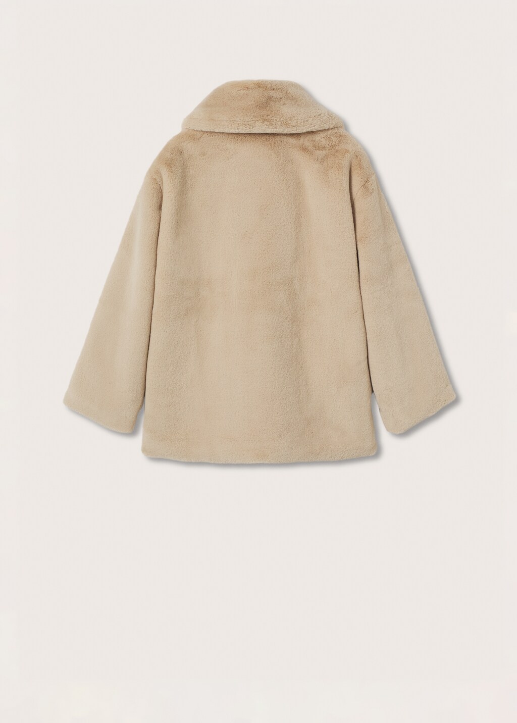 Lapels faux fur coat - Reverse of the article