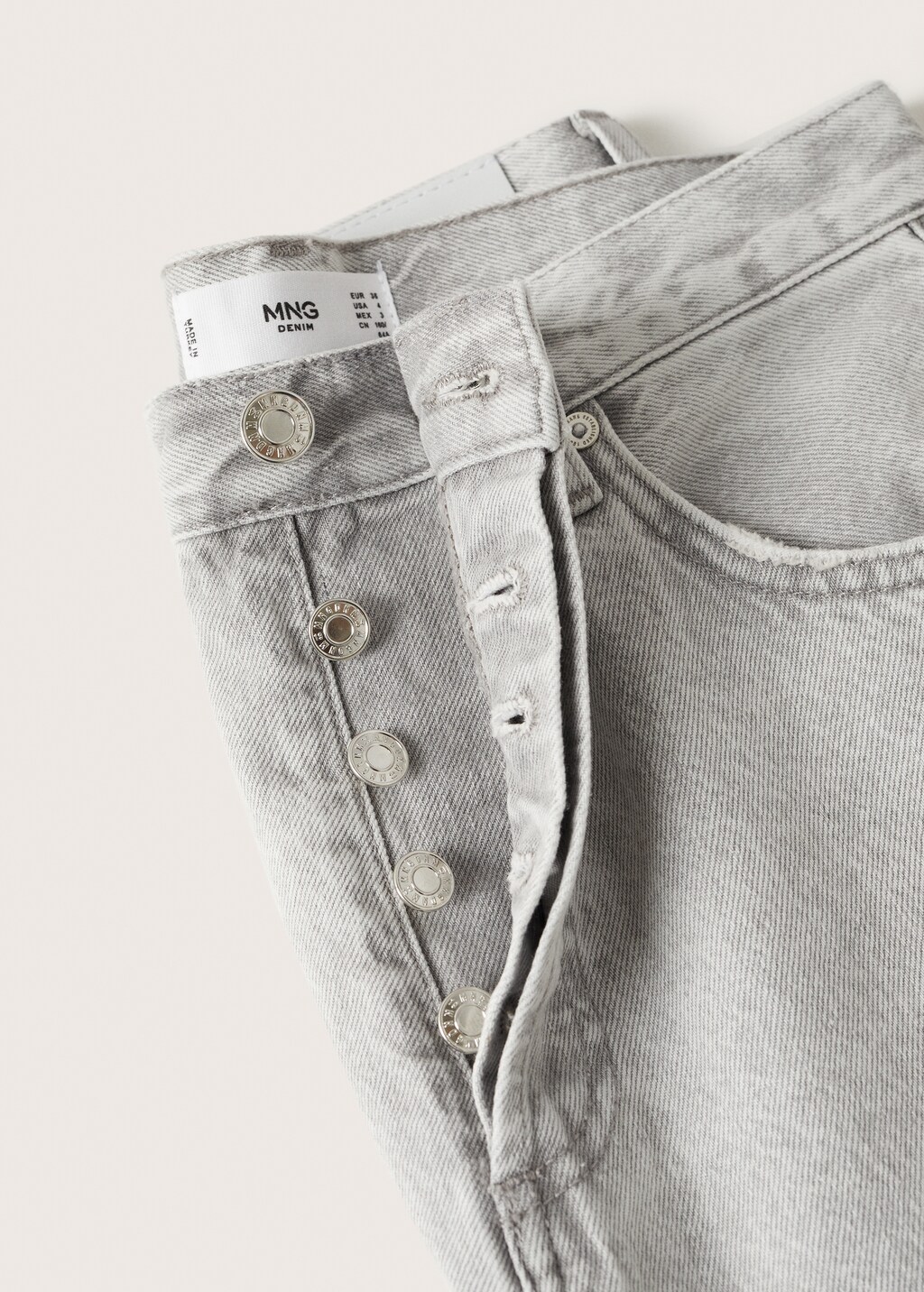 High-waist straight jeans - Details of the article 8