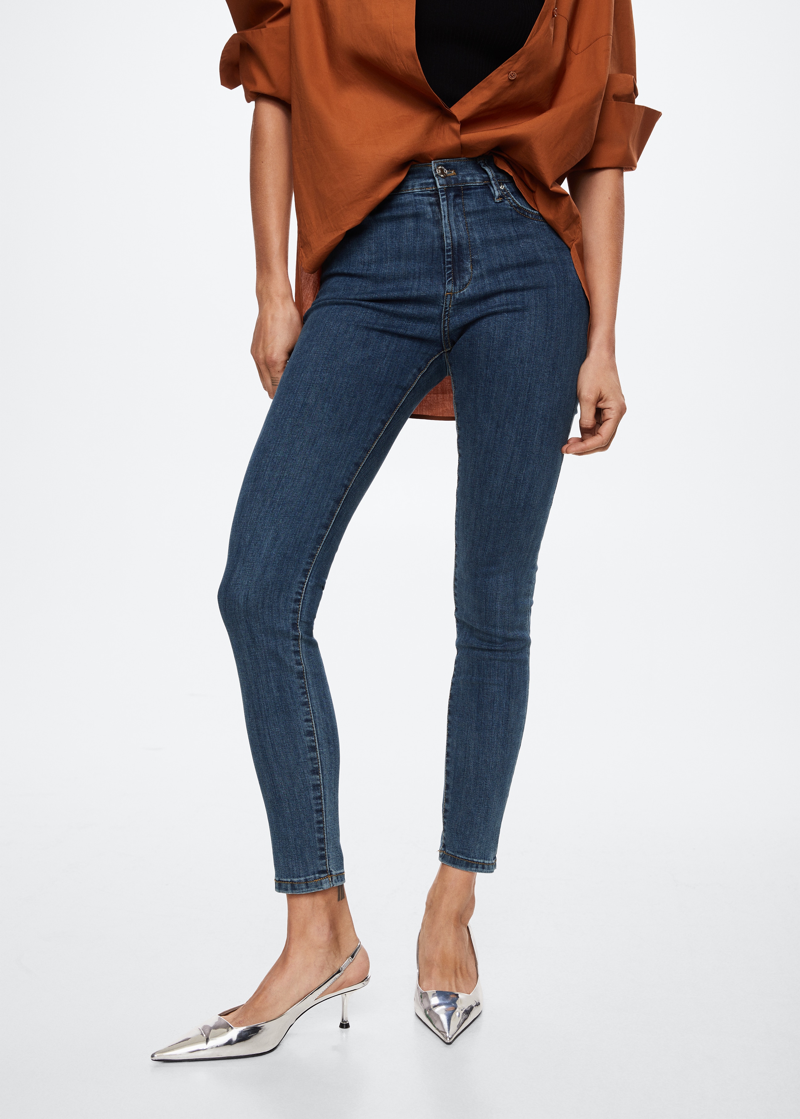 Skinny Jeans mit mittlerem Bund Elsa - Mittlere Ansicht