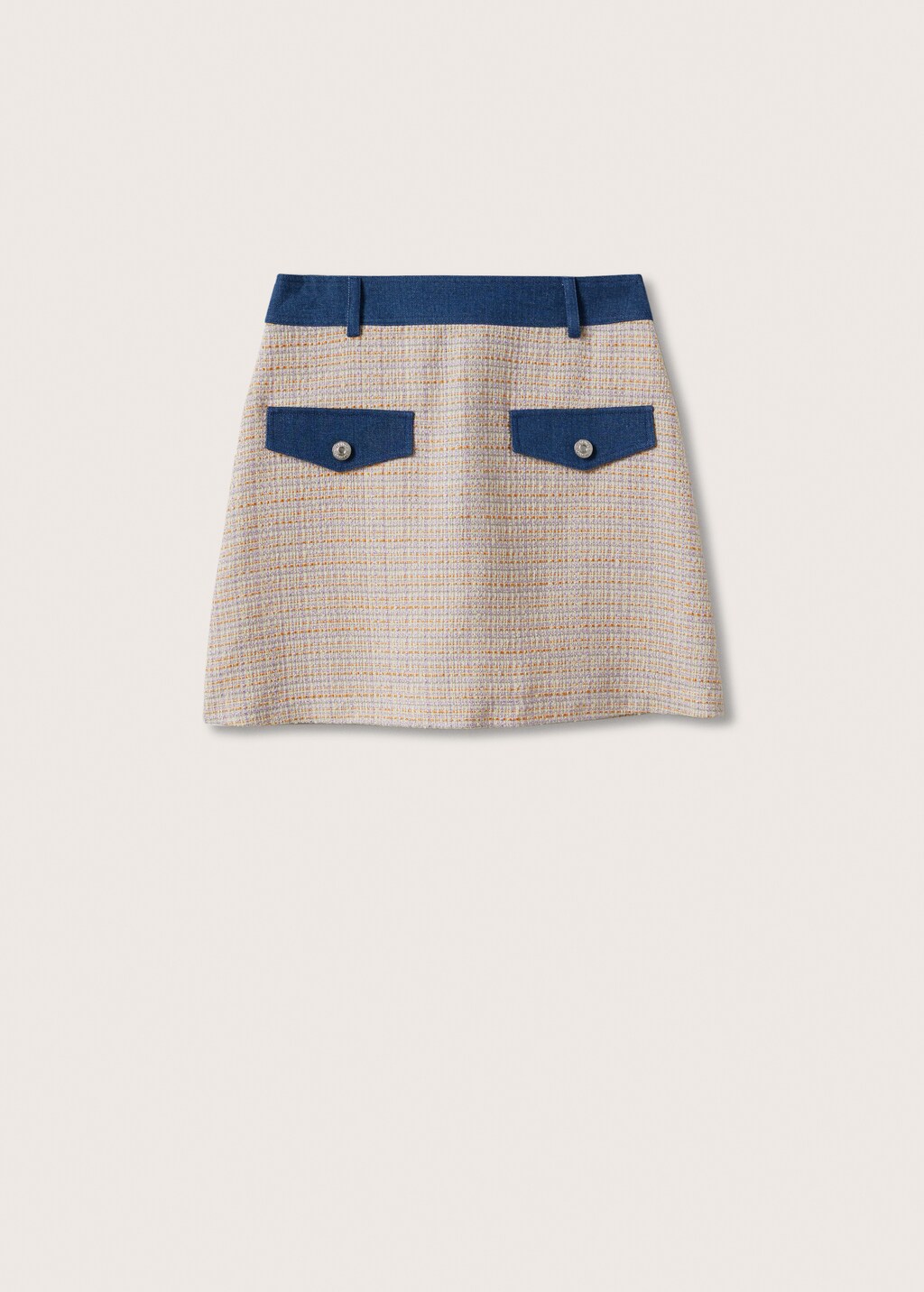 Check tweed skirt