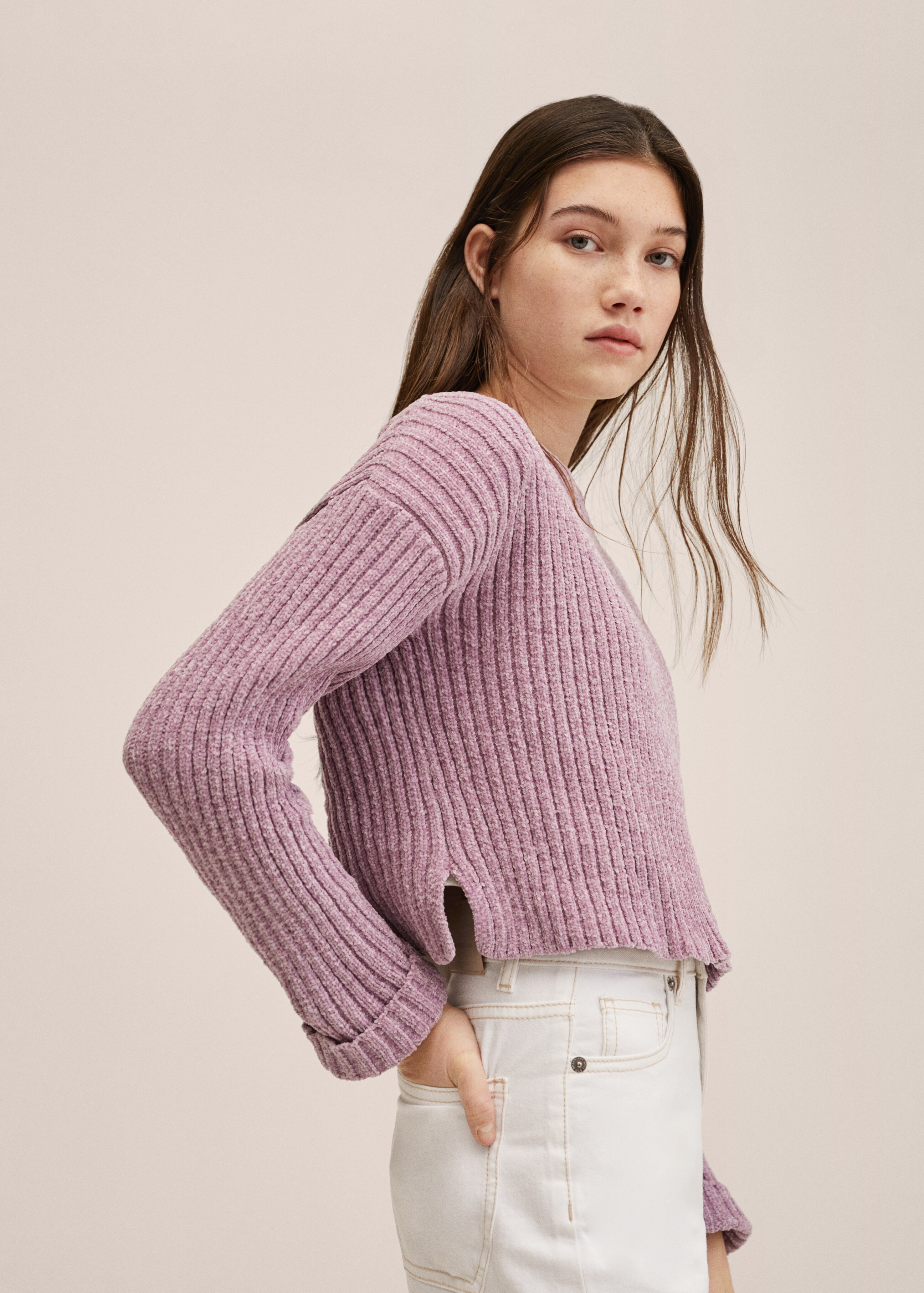 Chenille knit sweater - Details of the article 2