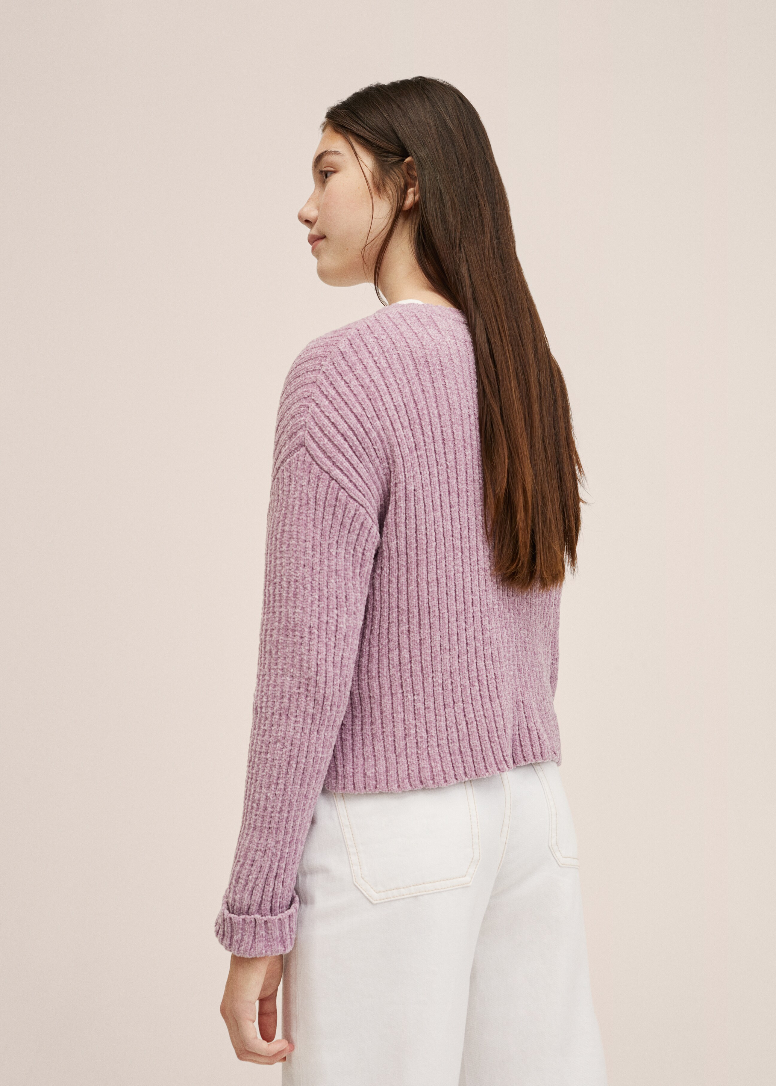 Chenille knit sweater - Reverse of the article
