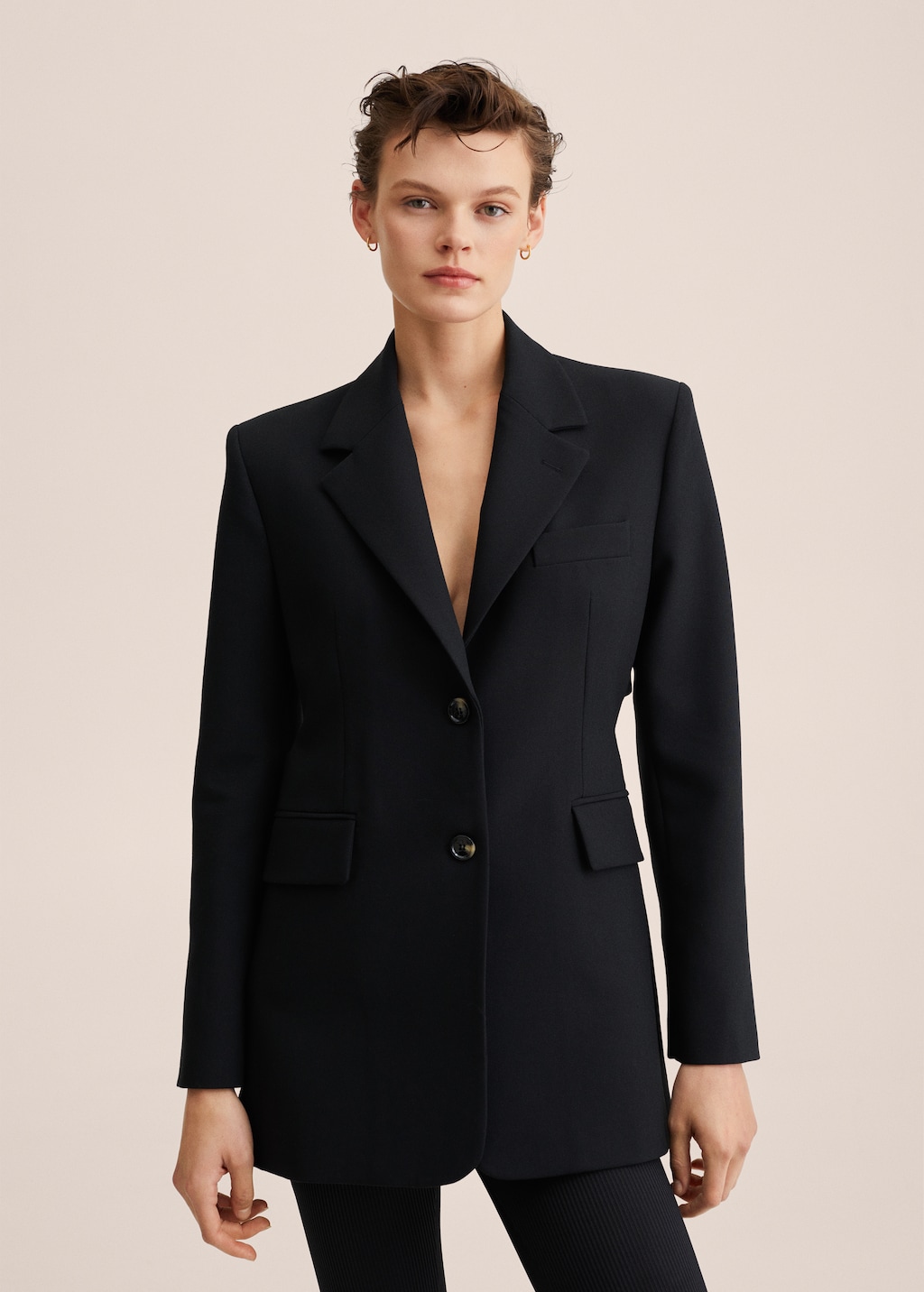 Structured blazer with cut-out - Medium plane