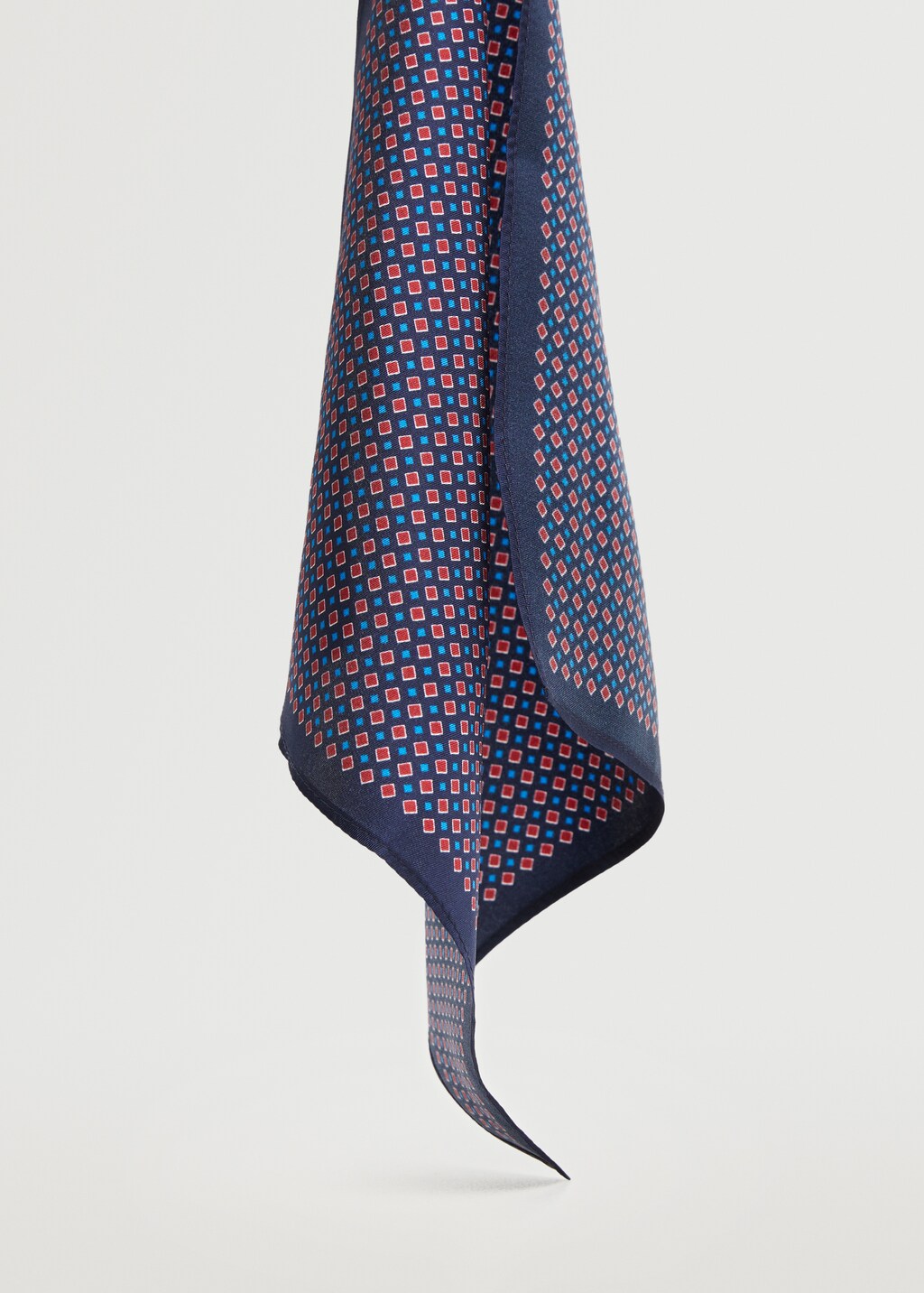 Printed silk pocket square - Medium plane