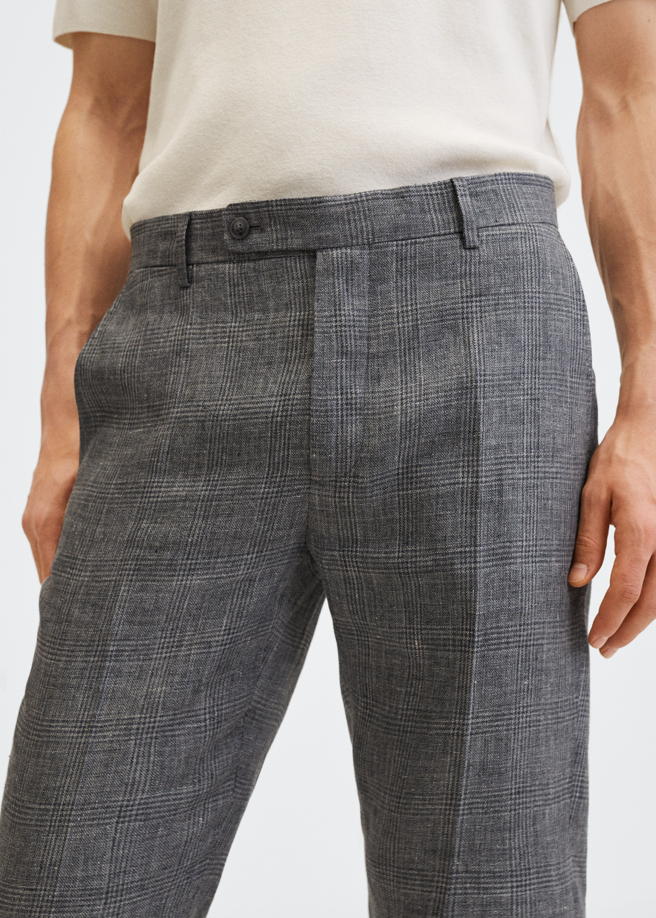 Lněné oblekové kalhoty - Detail zboží 1