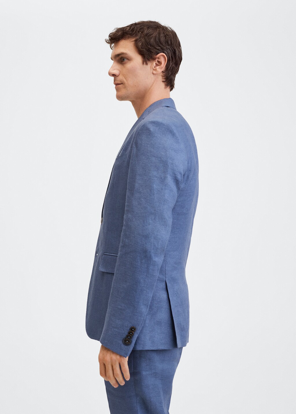 Slim fit linen suit blazer - Details of the article 2