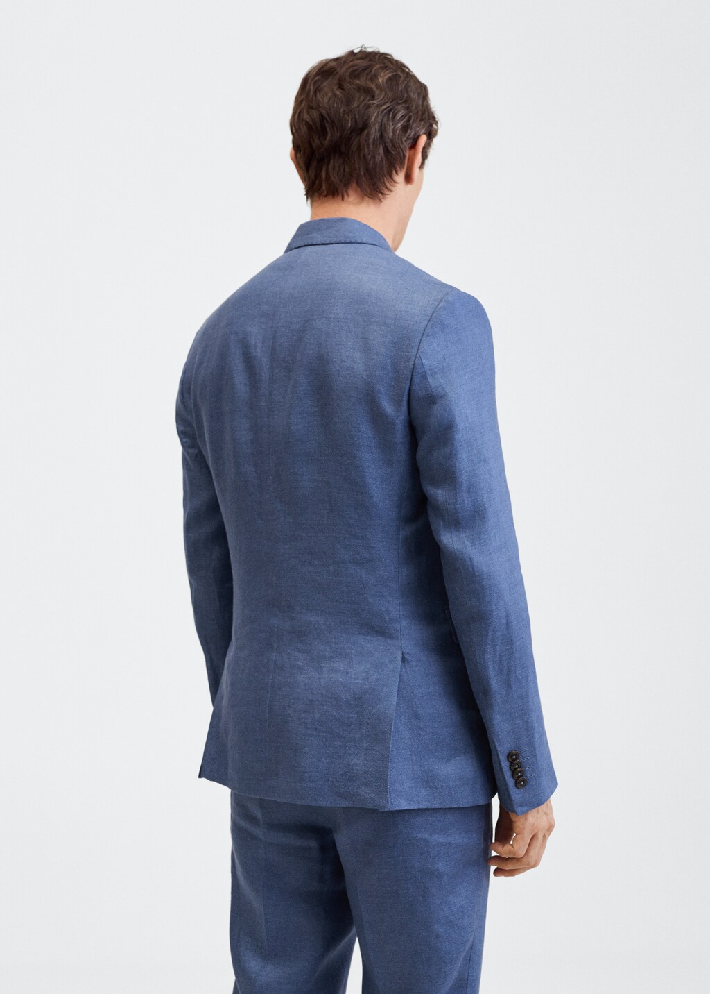 Slim fit linen suit blazer - Reverse of the article