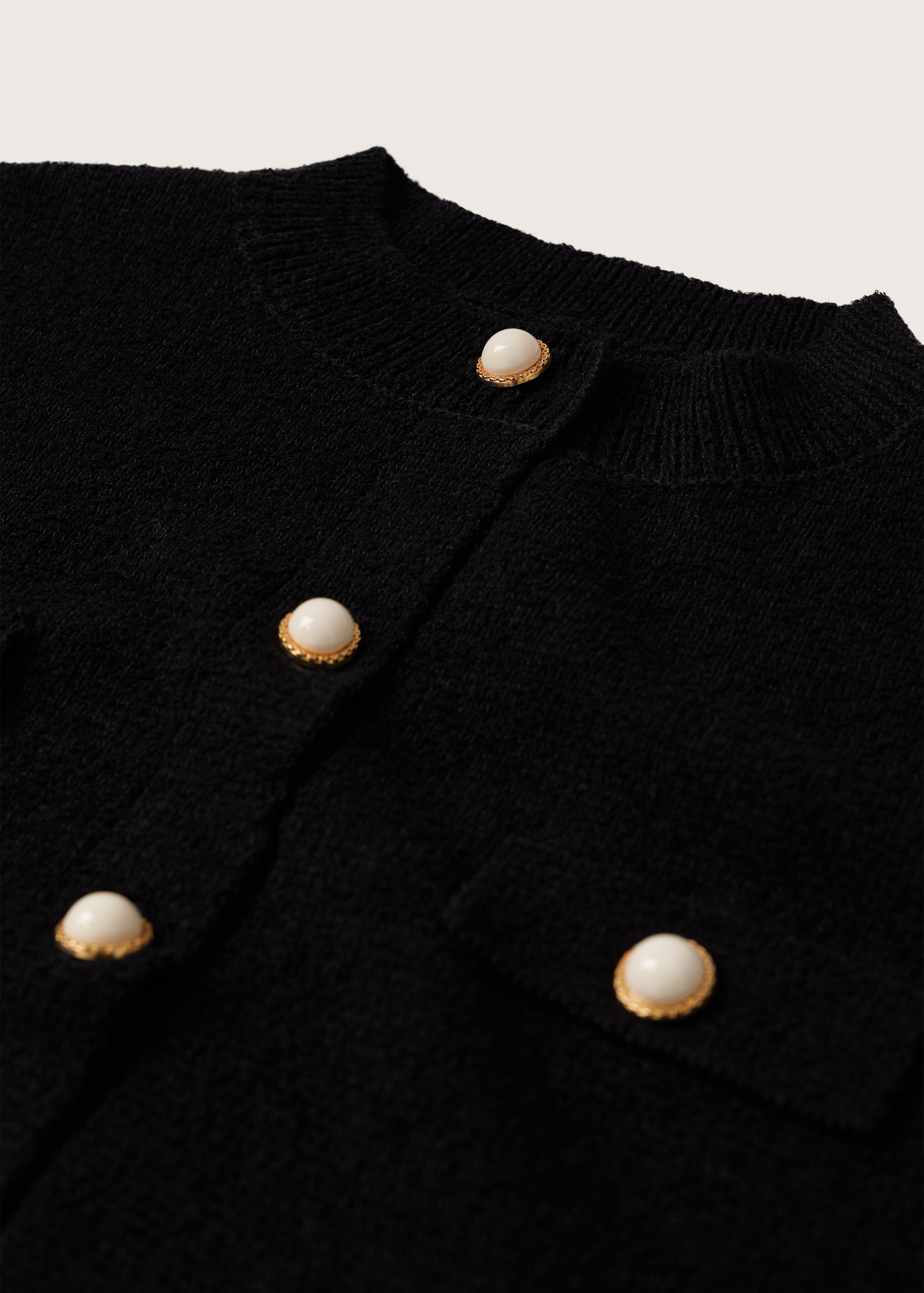 Knitted cardigan with jewel button  - Details of the article 8