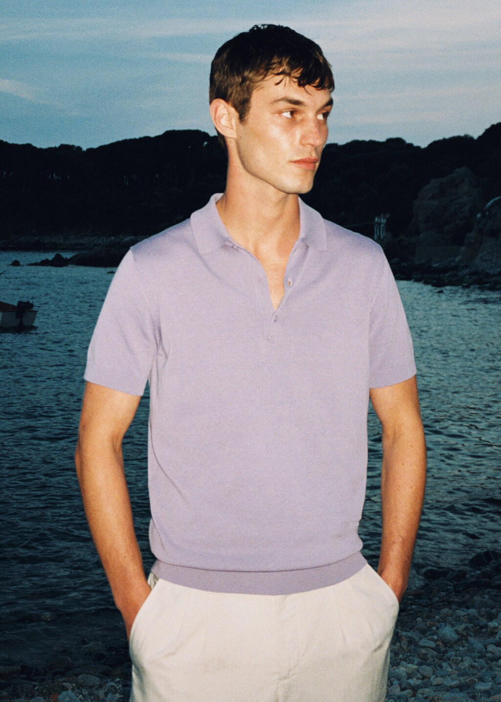 Knit cotton polo shirt - Details of the article 5