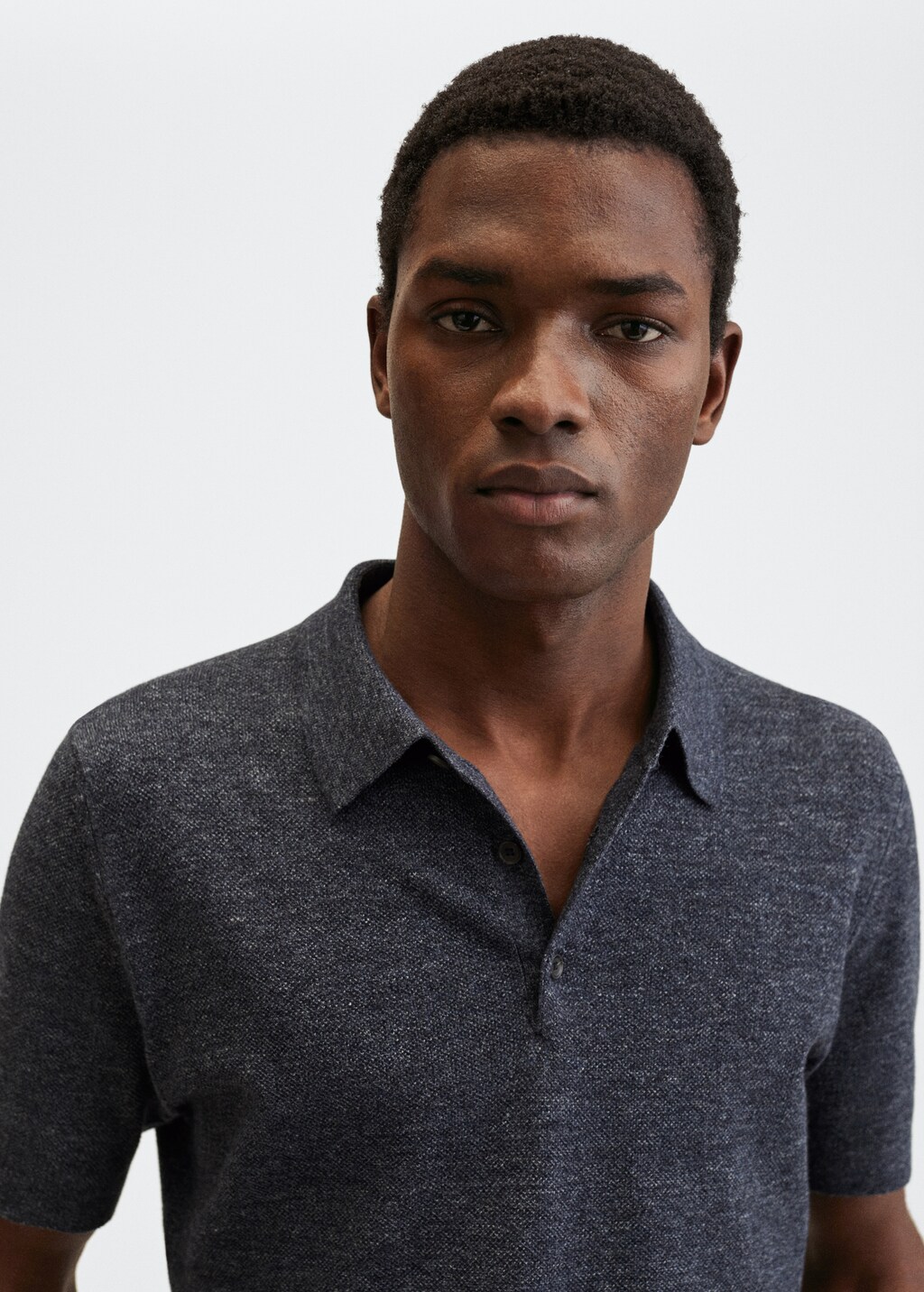 Knit cotton polo shirt - Details of the article 1