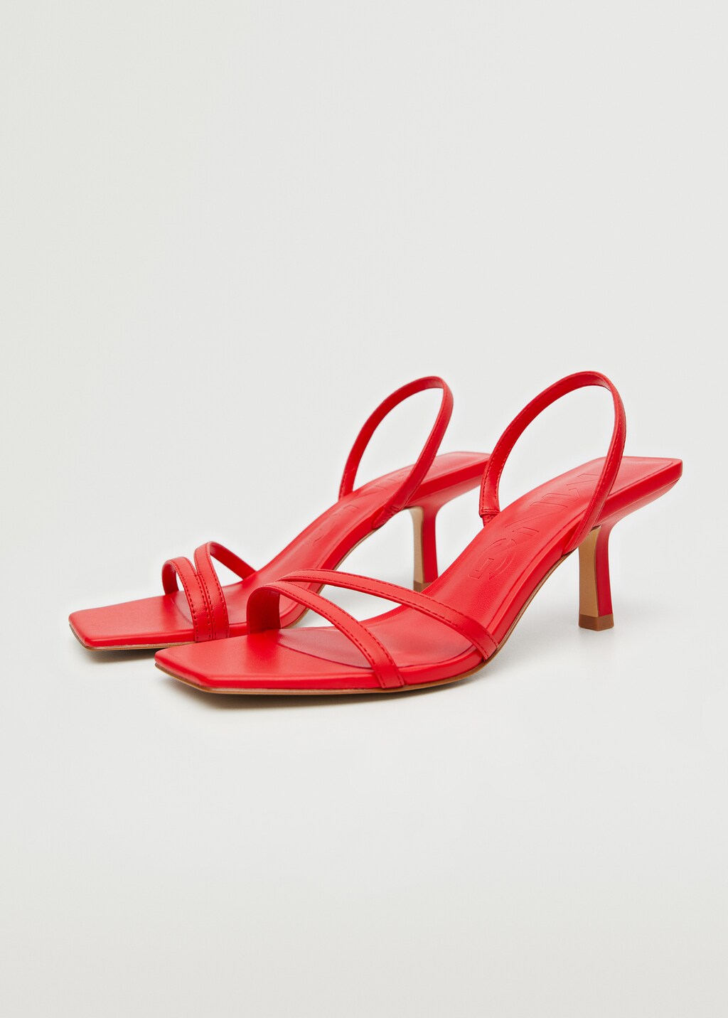 Heel leather sandals Women MANGO OUTLET USA