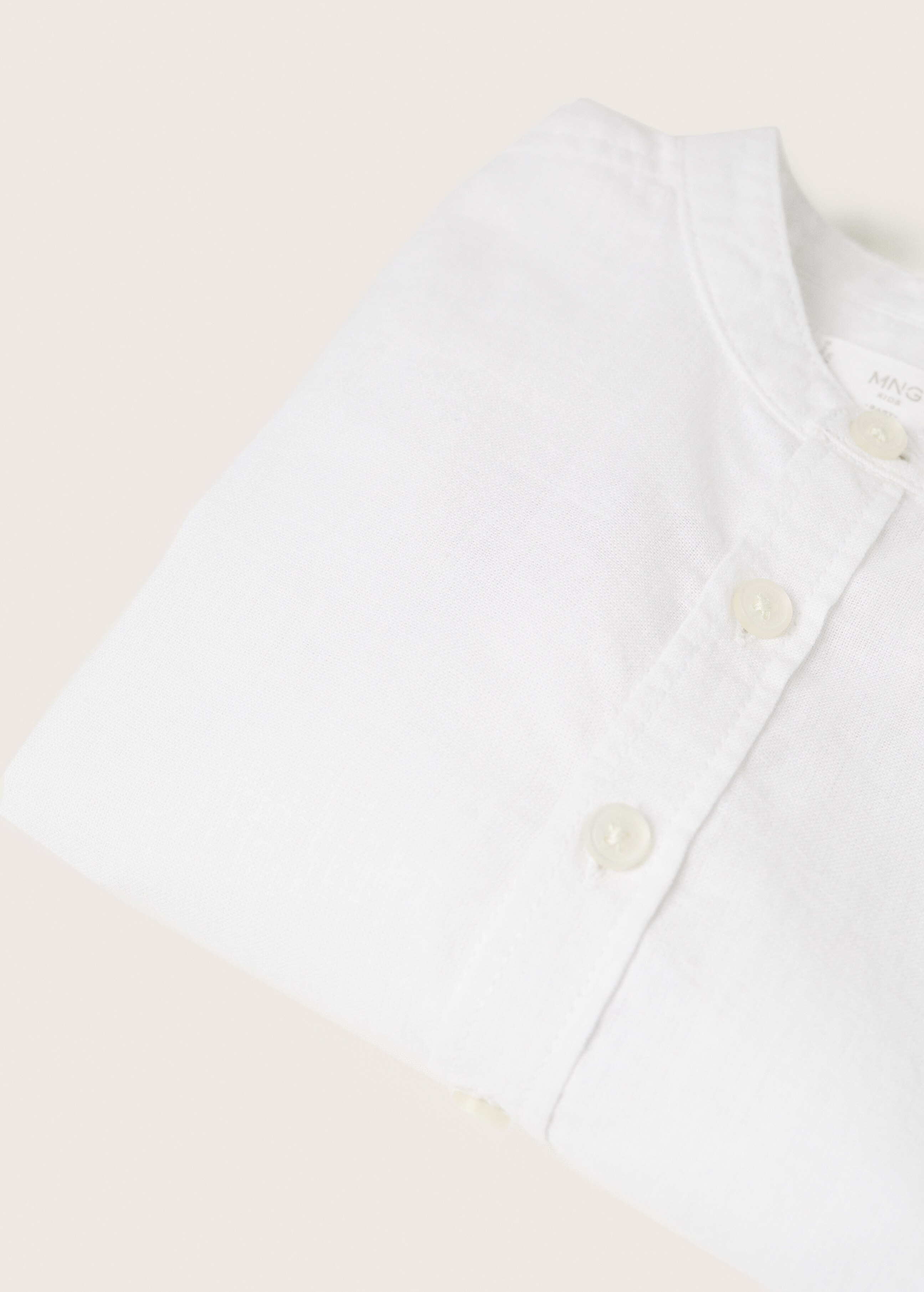 Cotton linen shirt with mandarin collar - Details of the article 8