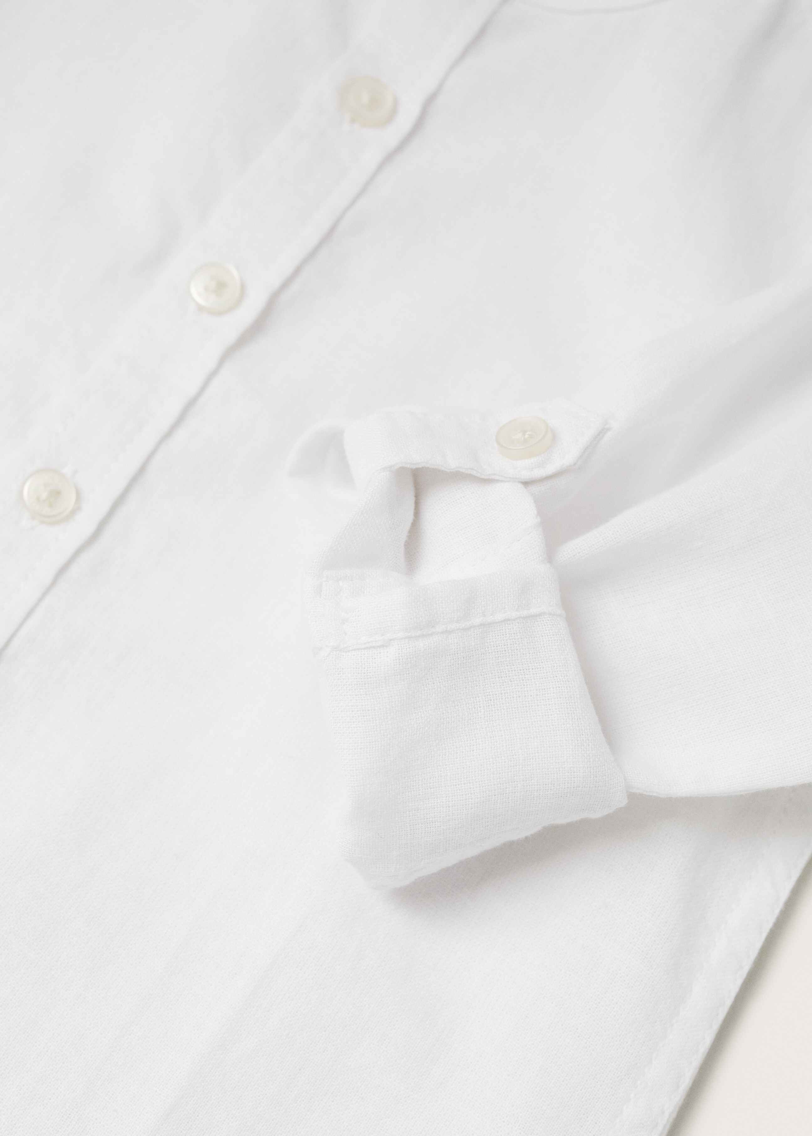 Cotton linen shirt with mandarin collar - Details of the article 9