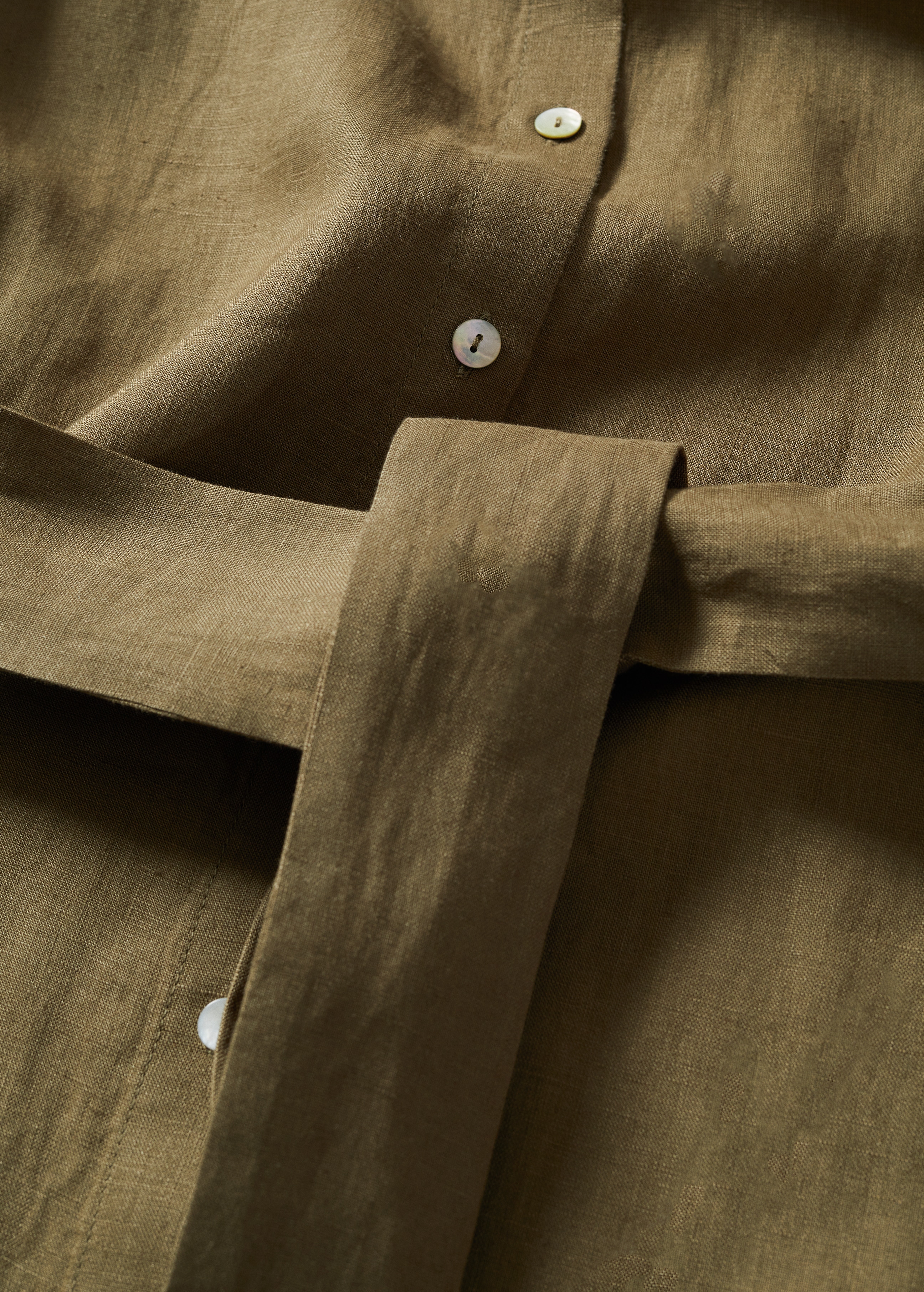 100% linen shirty dress - Details of the article 8