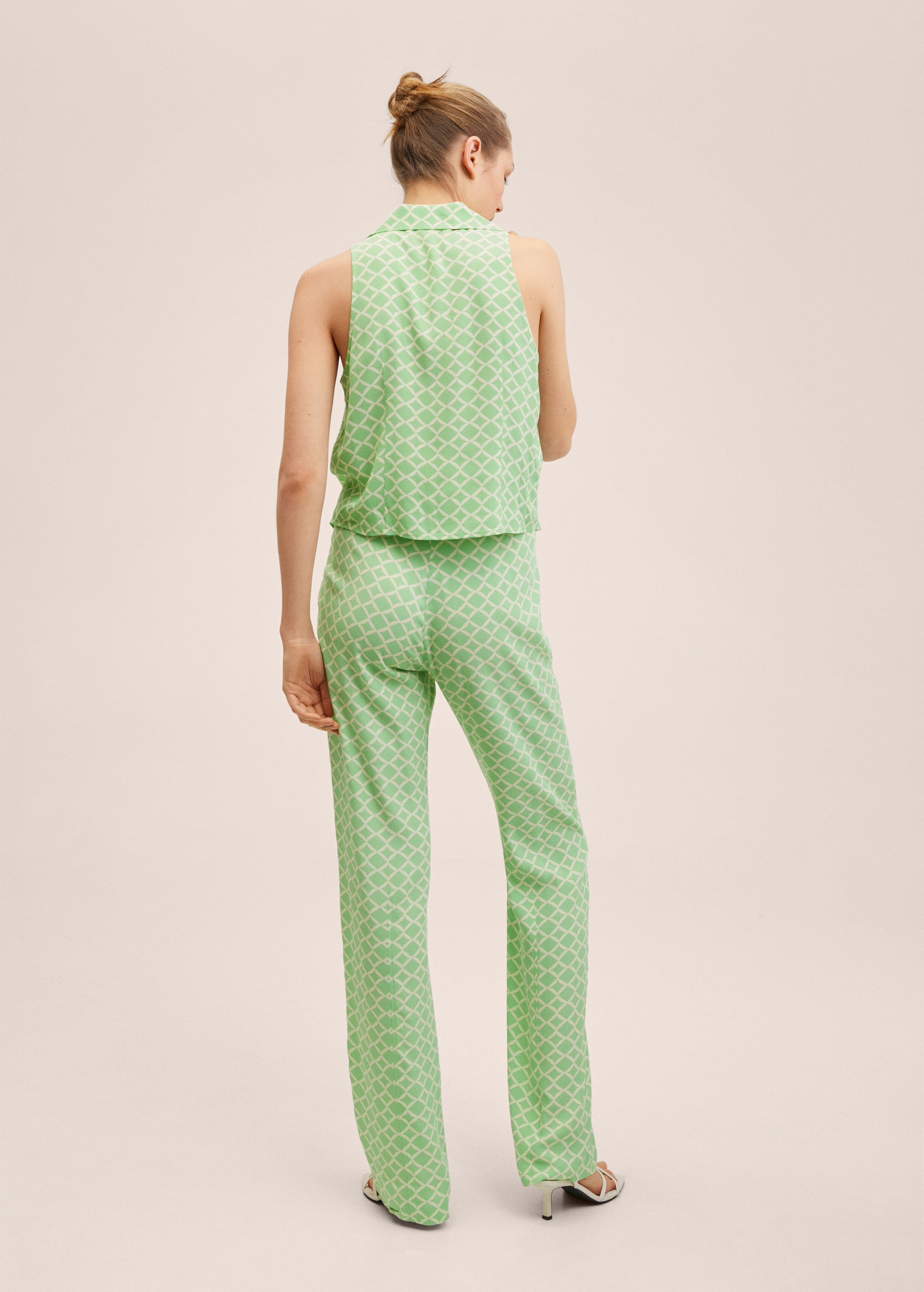 Flowy printed trousers - Reverse of the article