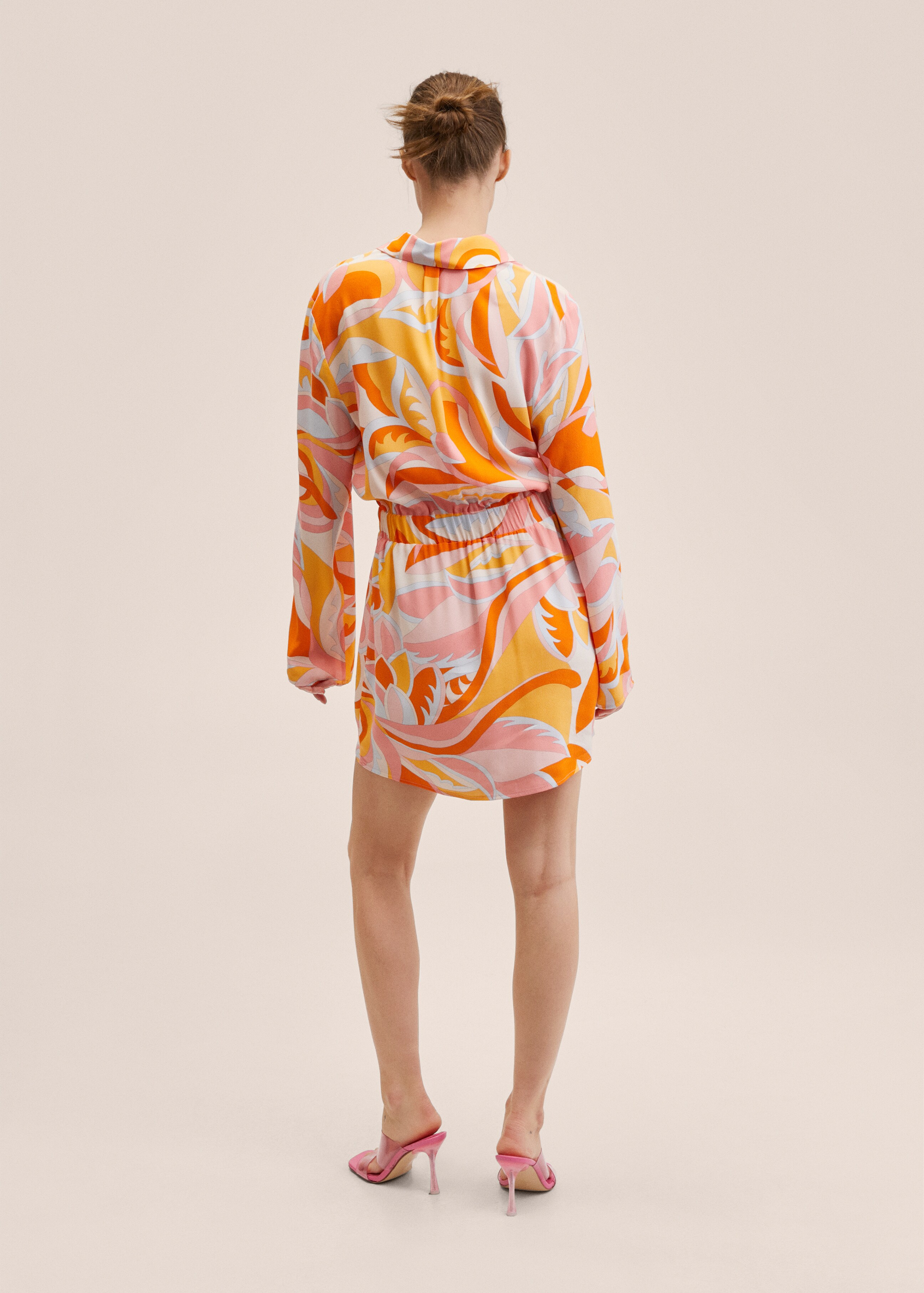 Flowy printed dress - Reverse of the article