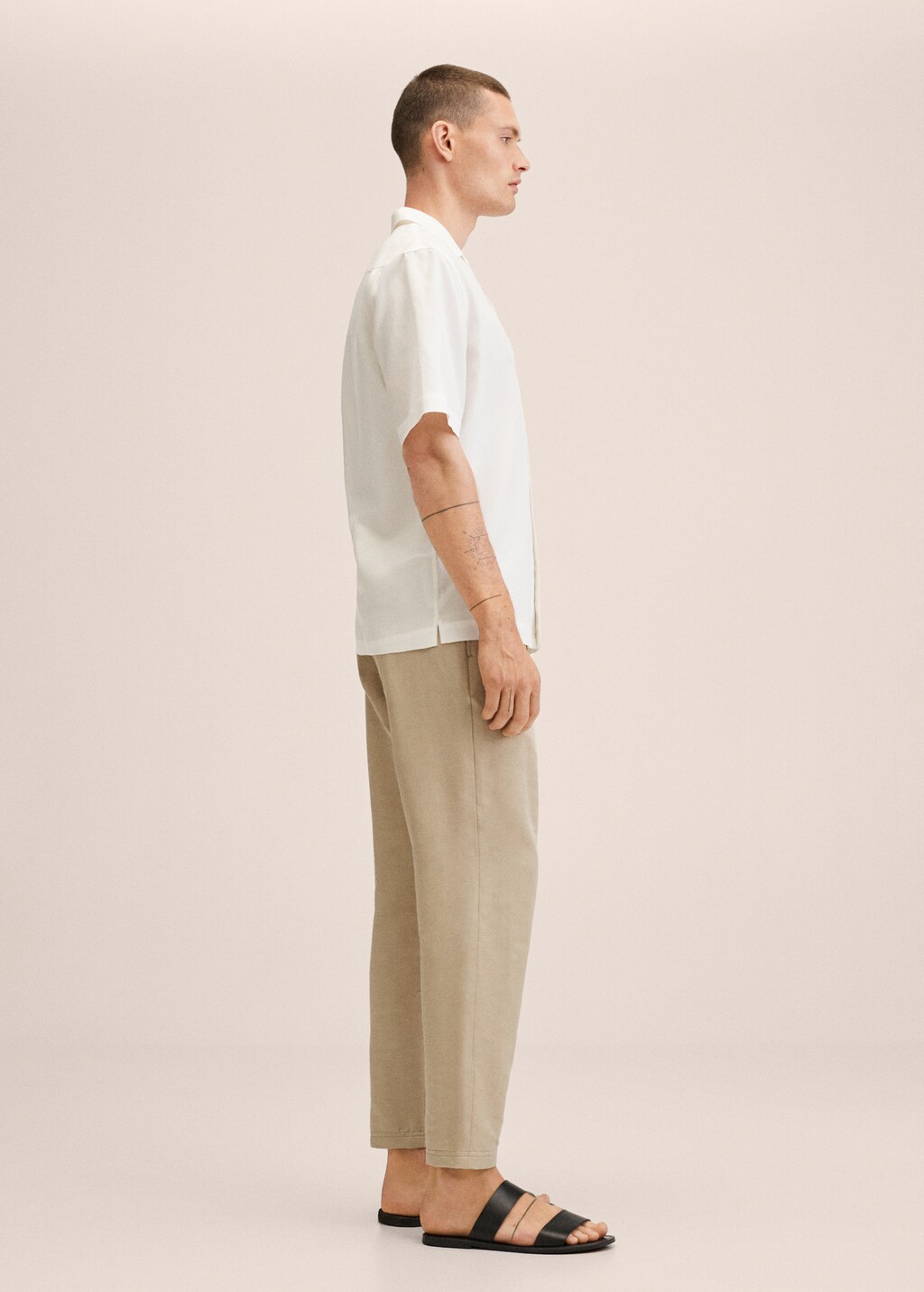 Linen trousers with drawstring  - Details of the article 2