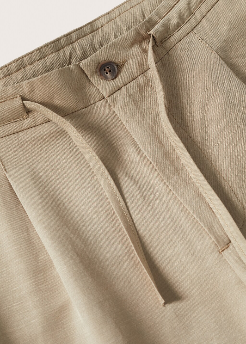 Linen trousers with drawstring  - Details of the article 8