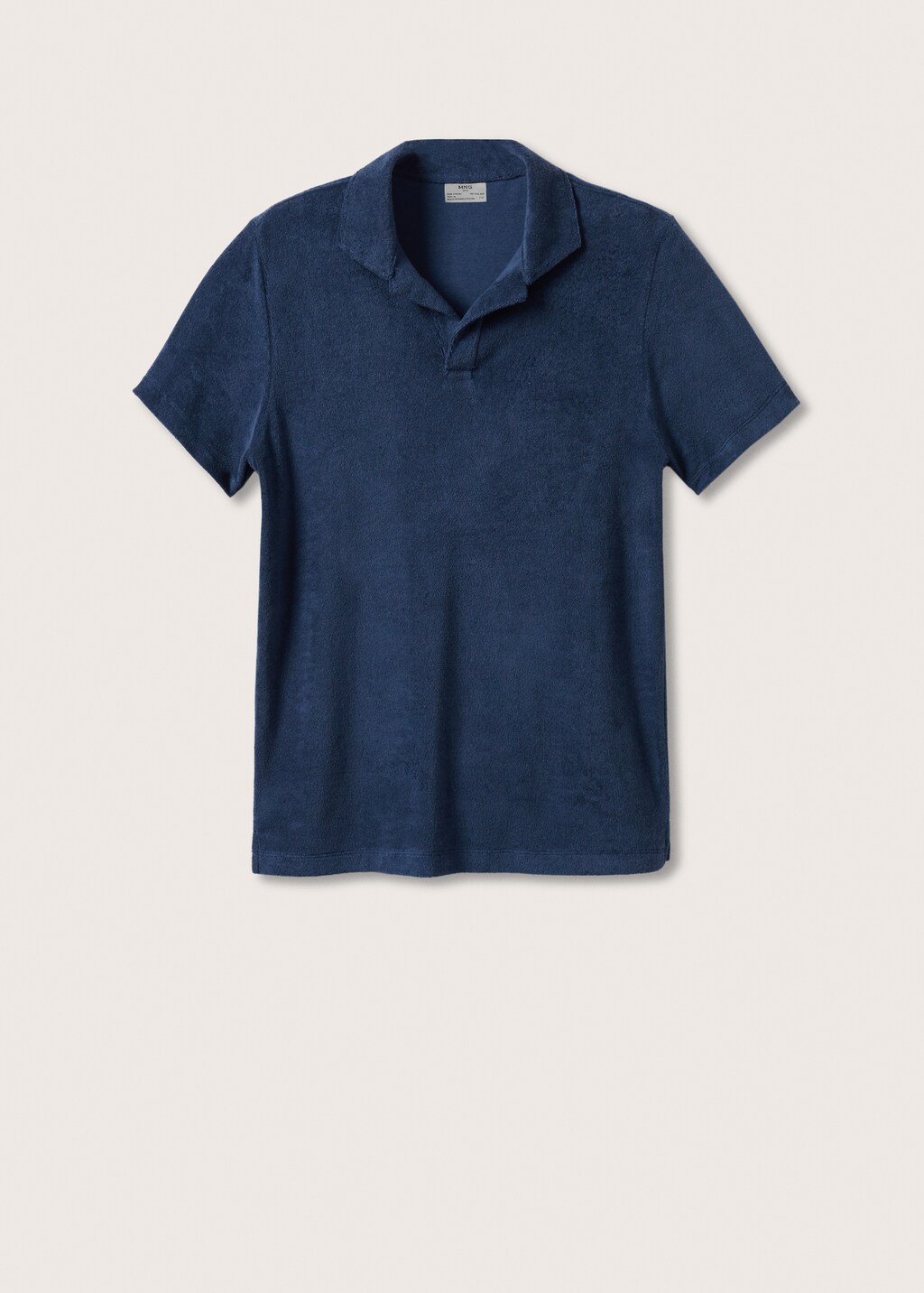 Cotton towel texture polo shirt - Article without model