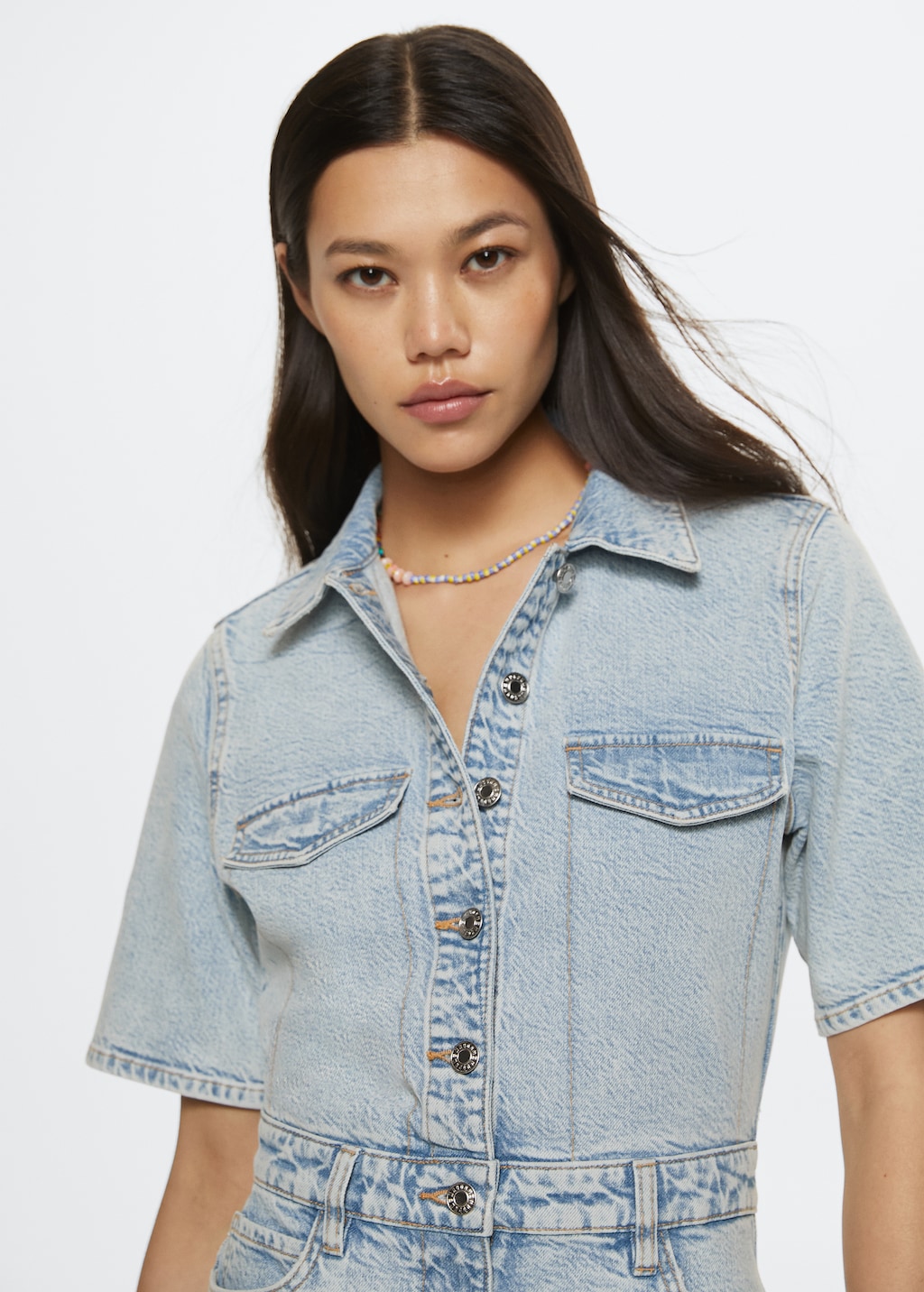 Denim shirt dress - Details of the article 1