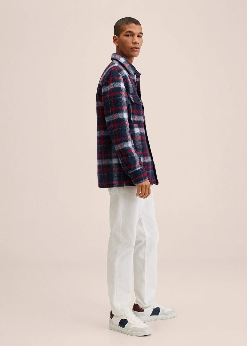 Check wool overshirt - Details of the article 2