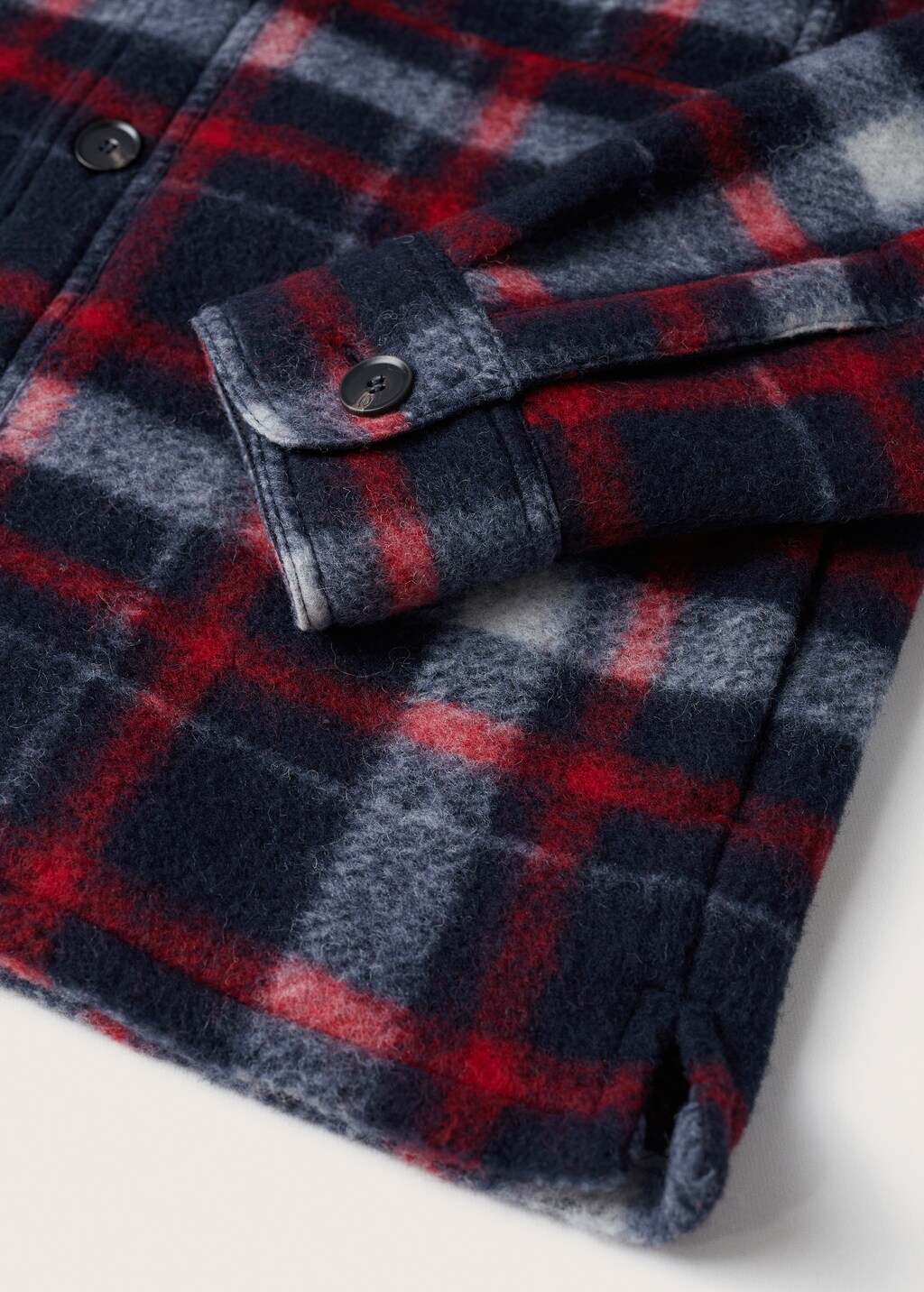 Check wool overshirt - Details of the article 8