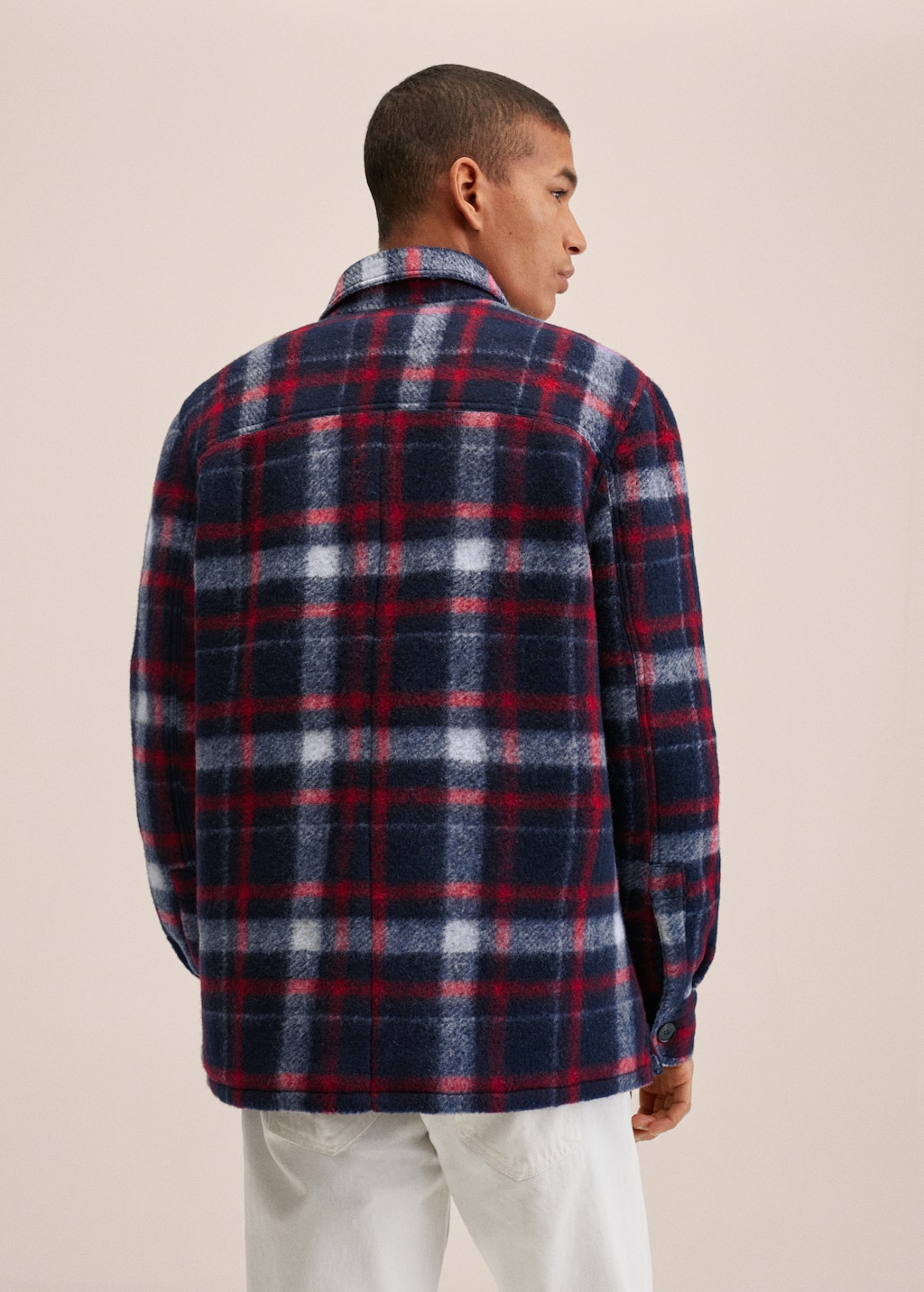 Check wool overshirt - Reverse of the article