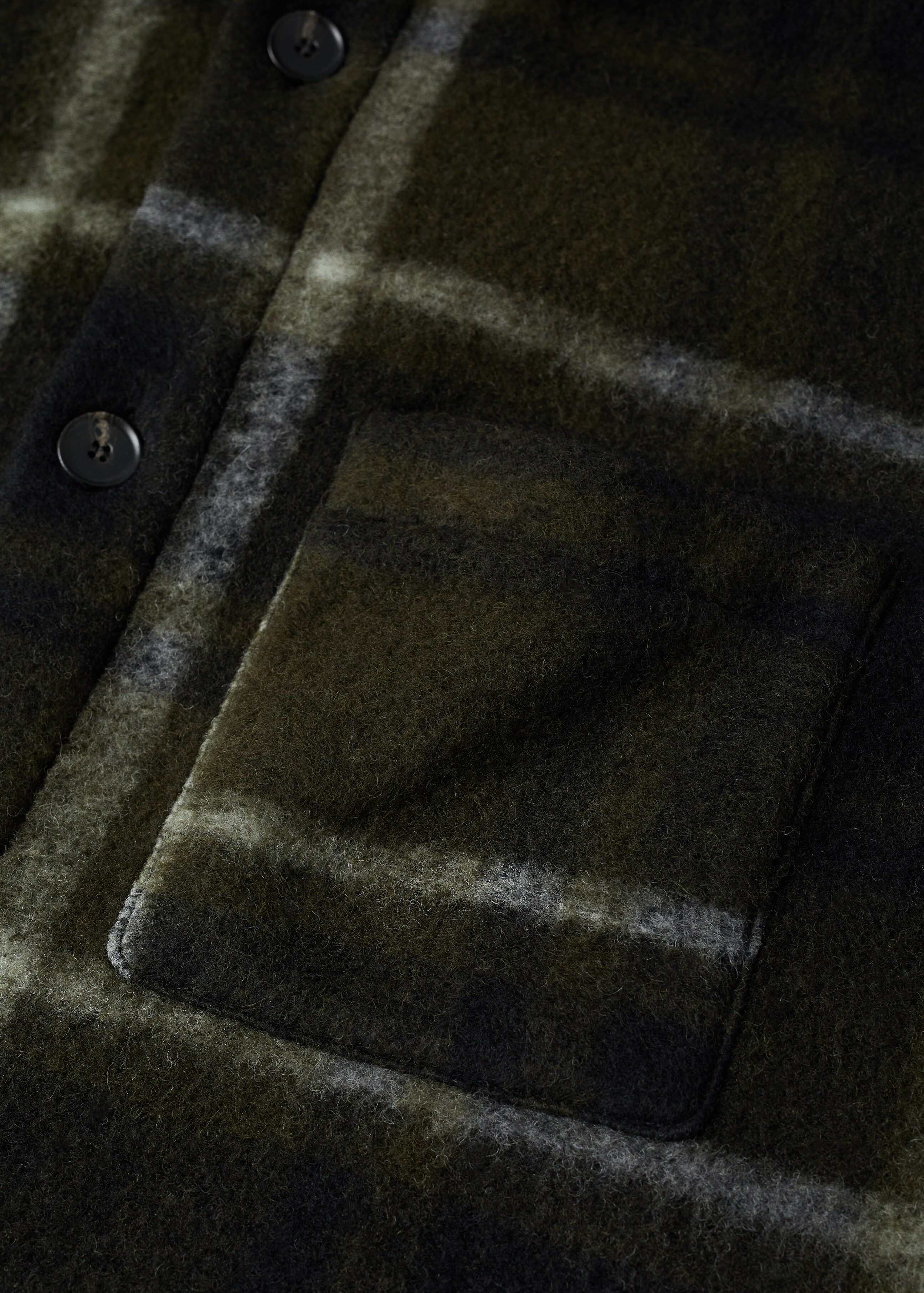 Check wool-blend overshirt - Details of the article 8