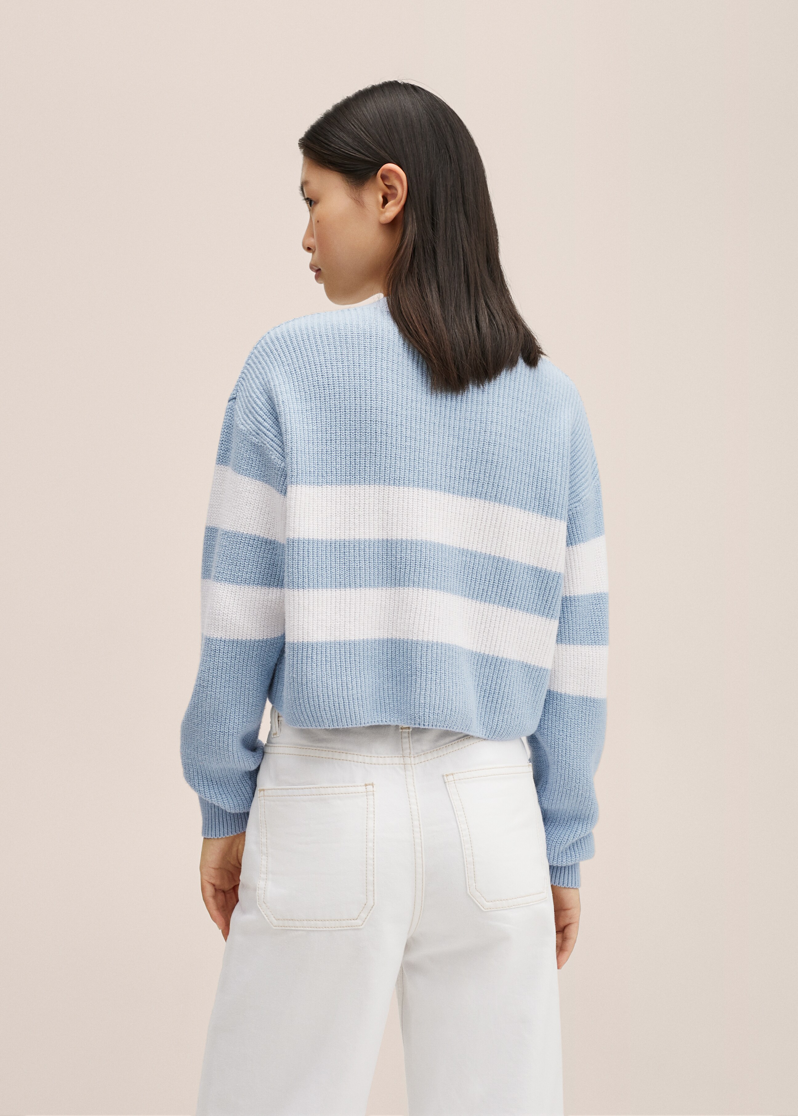V-neck striped sweater - Reverse of the article