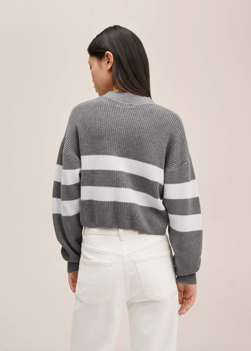 V-neck striped sweater - Reverse of the article