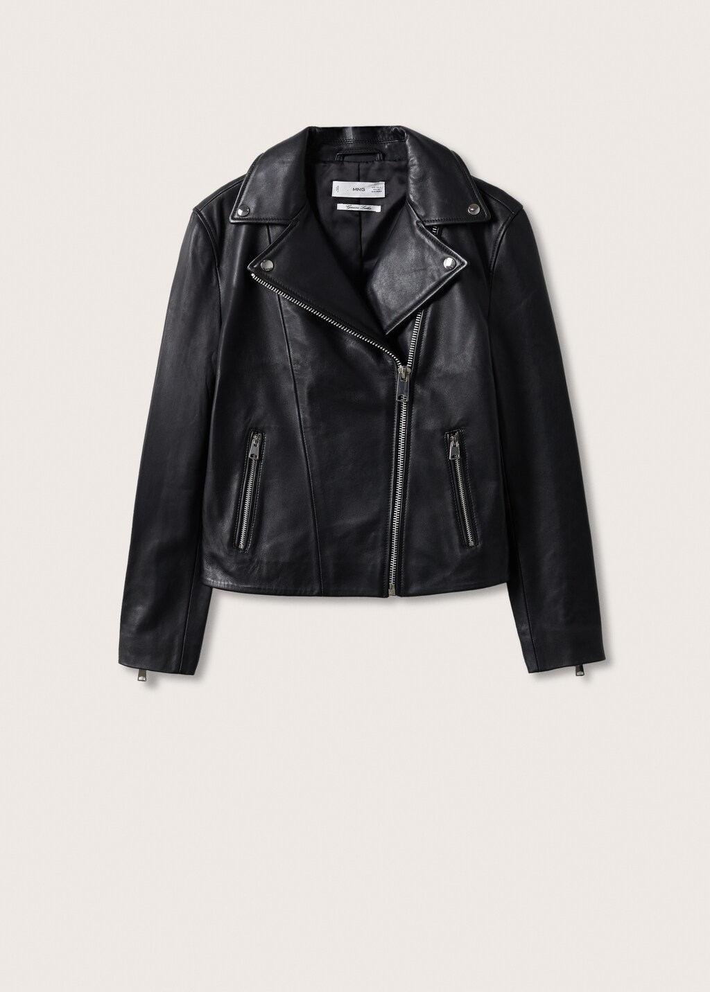 Leather biker jacket - Article without model