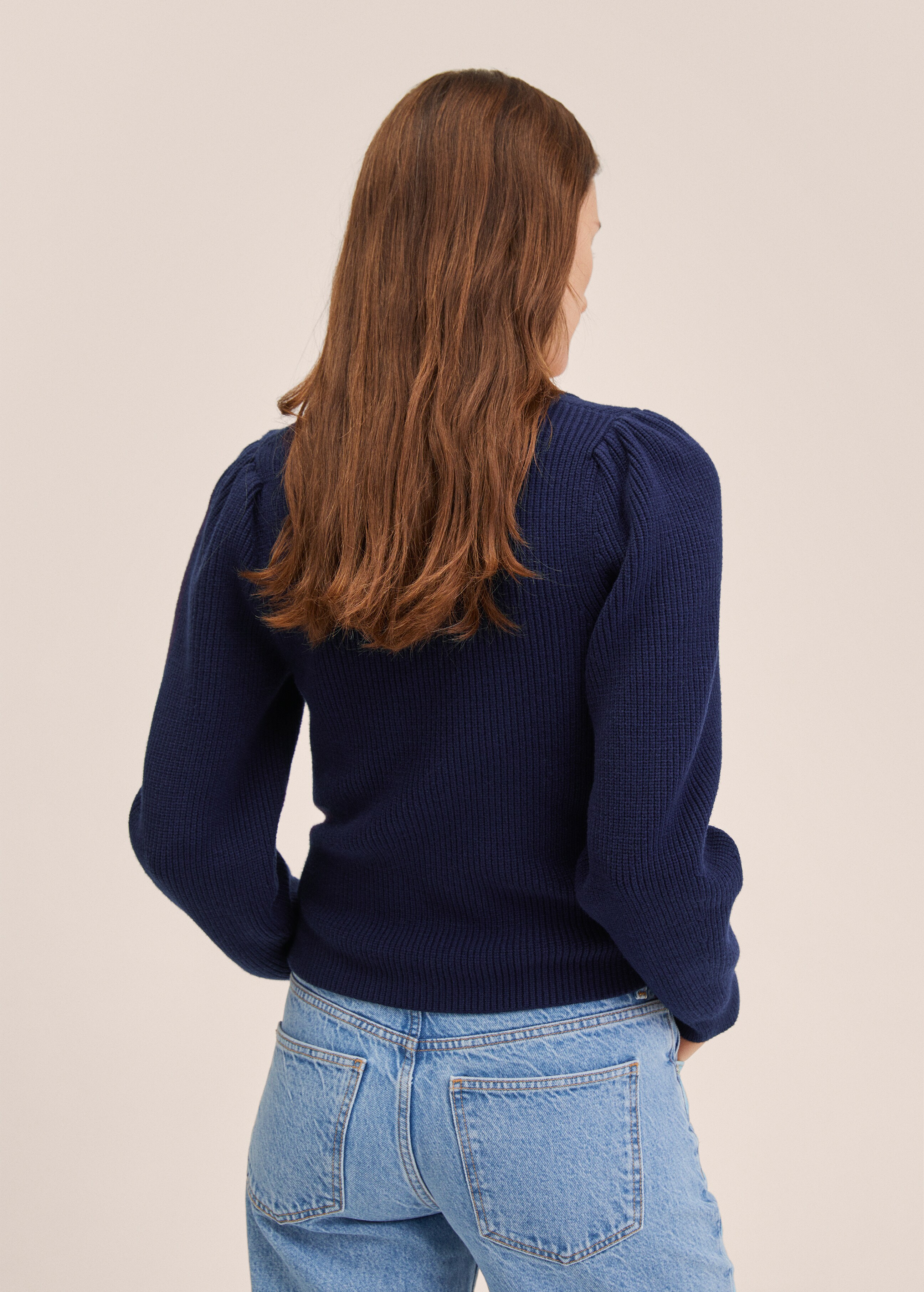 Ribbed knit sweater - Reverse of the article