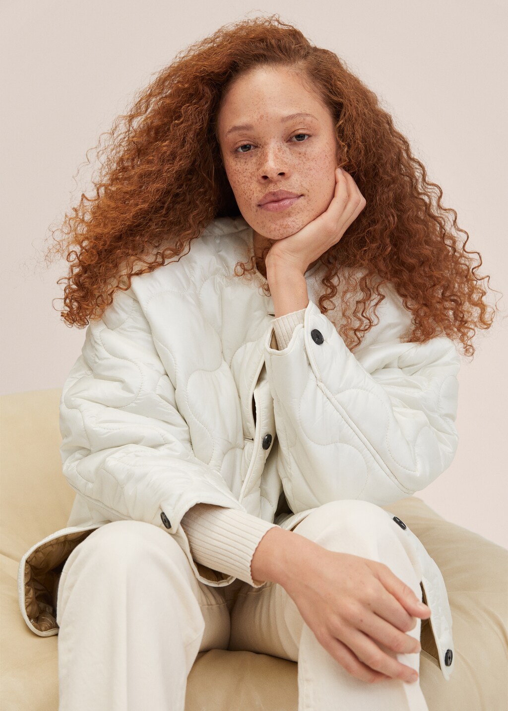 Oversize quilted coat - Details of the article 6