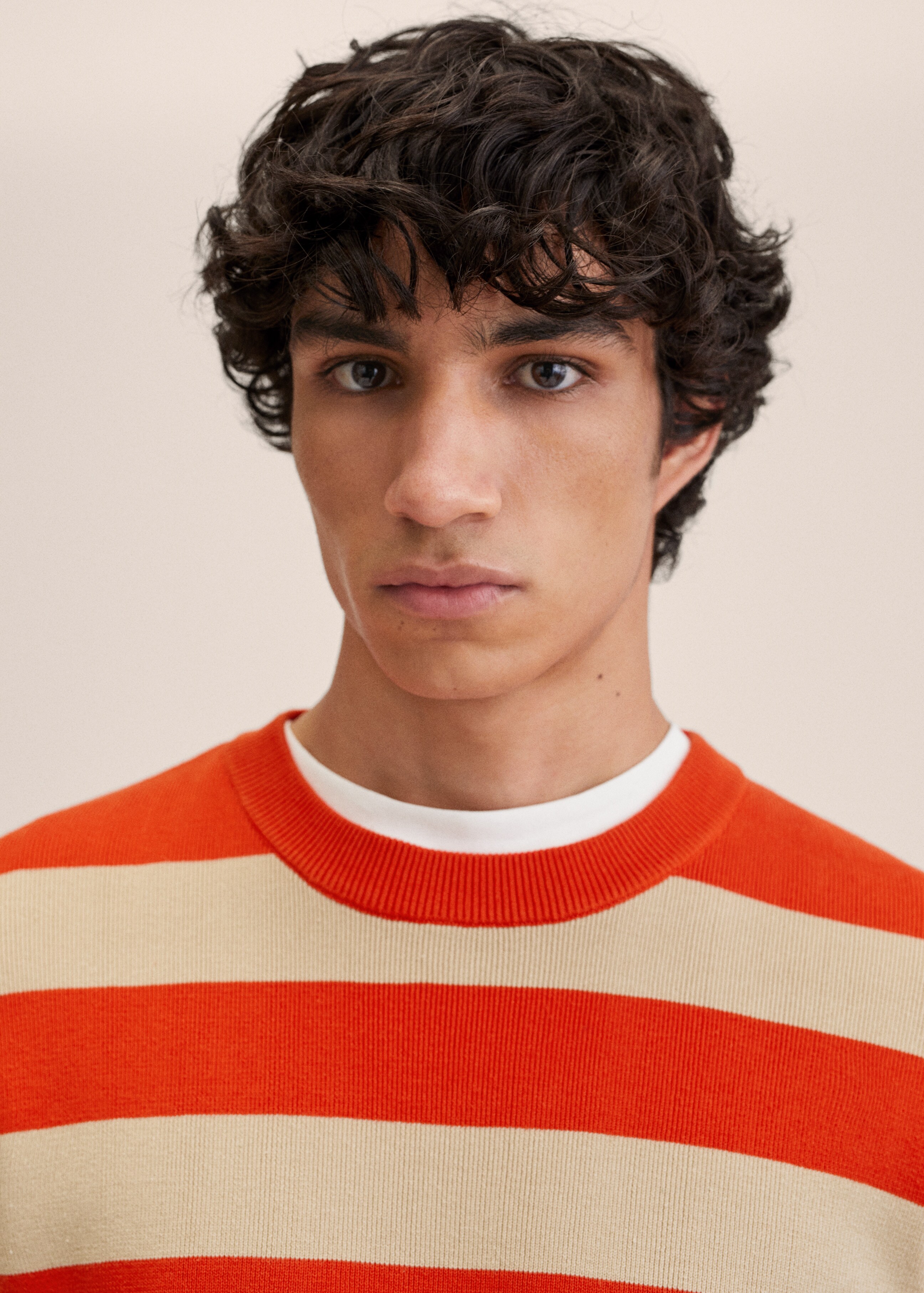 Striped cotton sweater - Details of the article 1