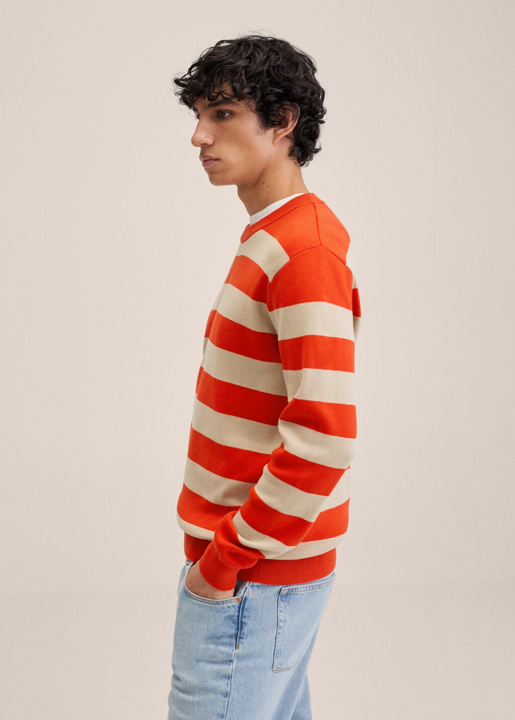 Striped cotton sweater - Details of the article 2