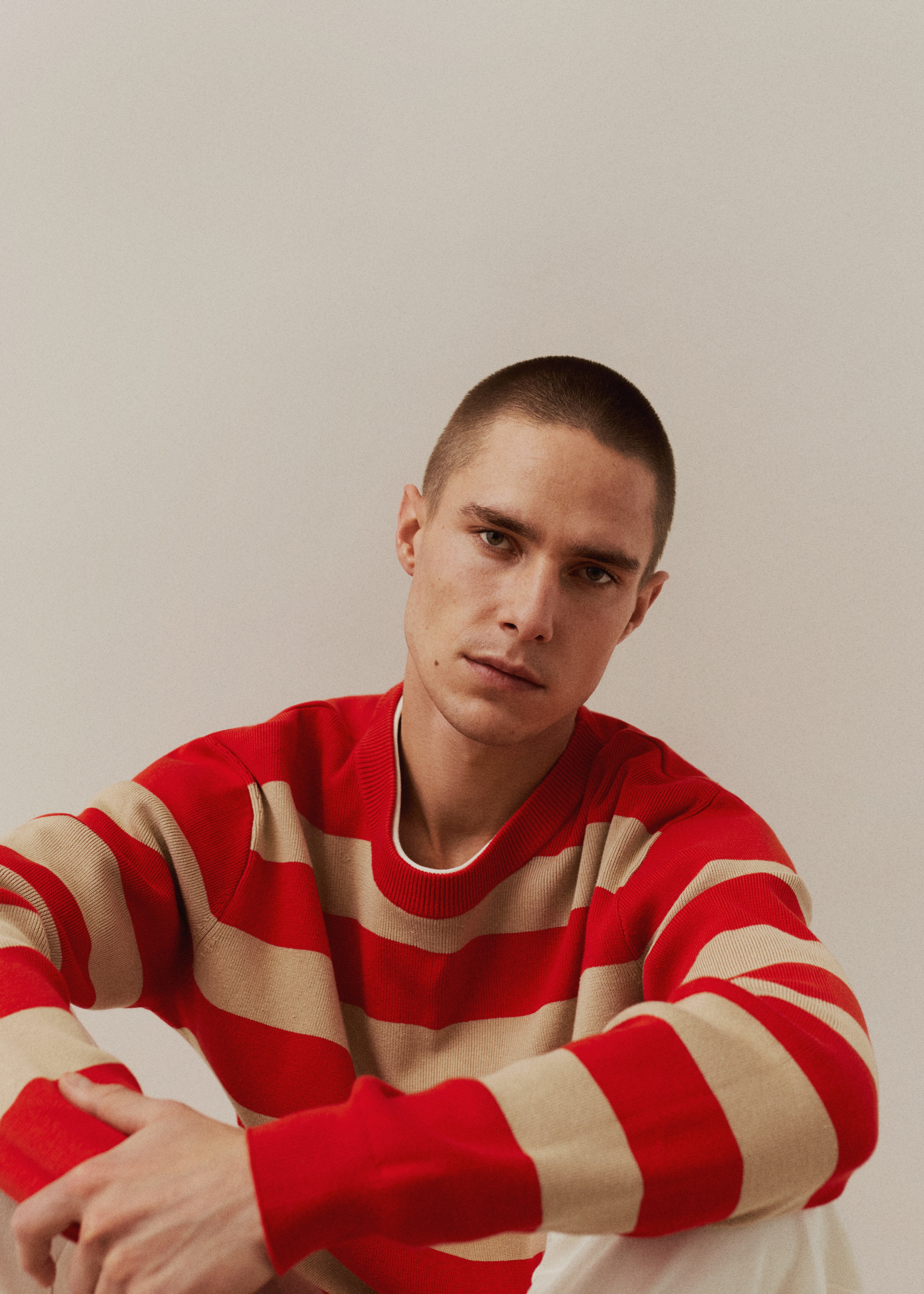 Striped cotton sweater - Details of the article 5