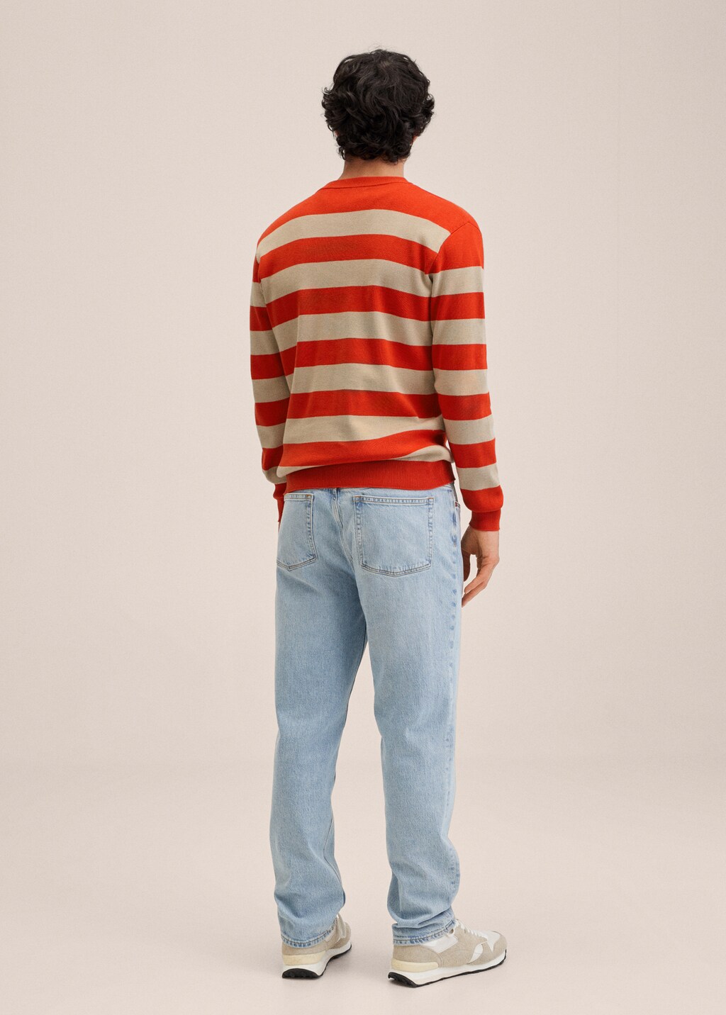 Striped cotton sweater - Reverse of the article