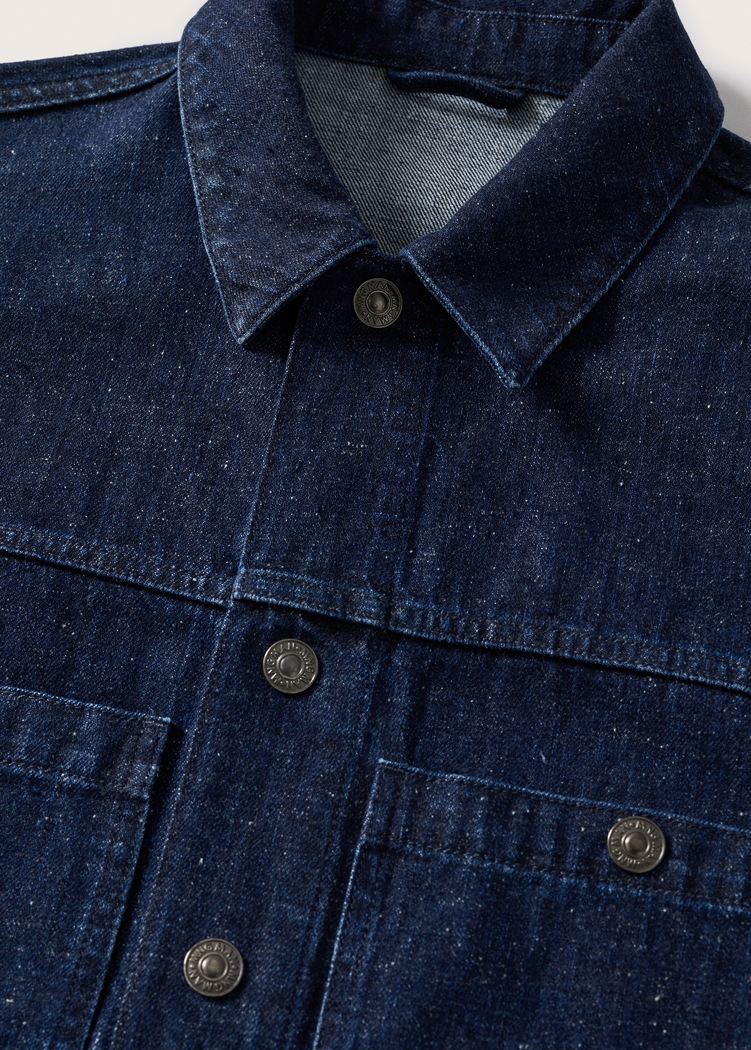 Marbled denim overshirt - Details of the article 8