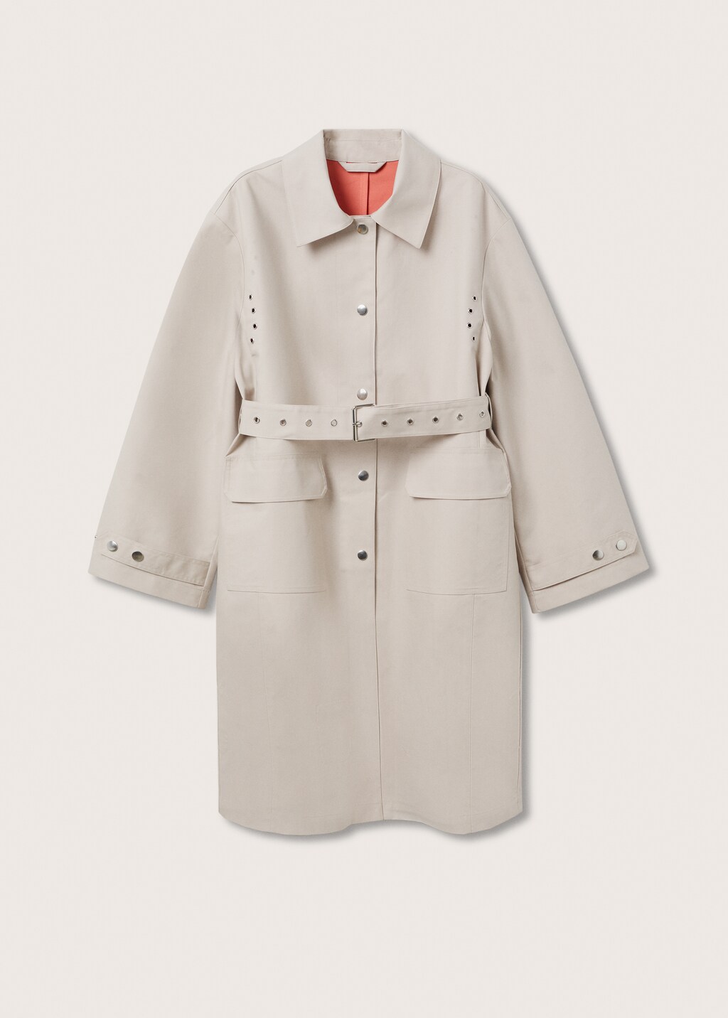 Mackintosh single-breasted cotton coat - Blue